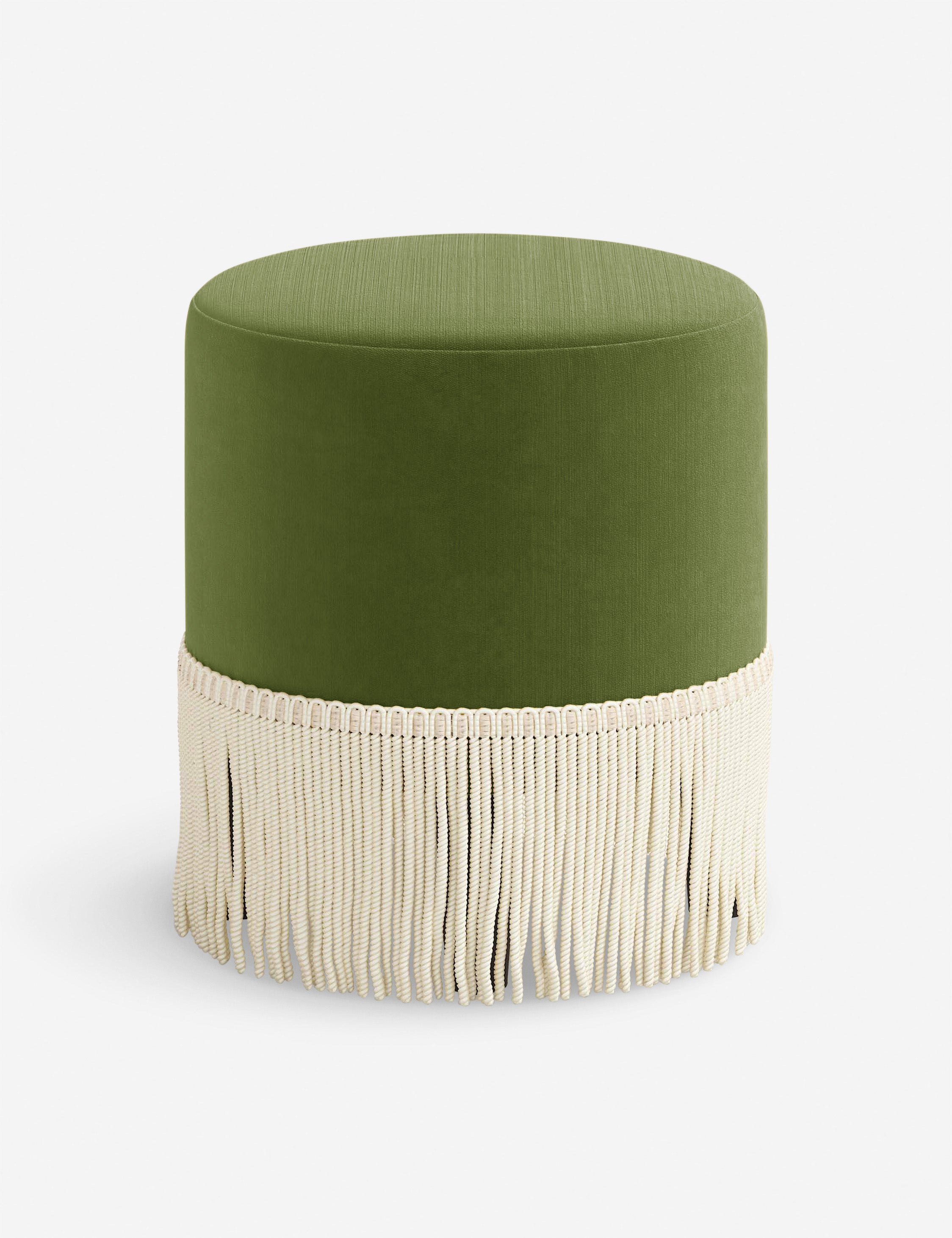 Alair Round Ottoman Stool - Soft Padded Storage Footrest with Removable Cover, Perfect for Living Room, Bedroom & Nursery - Modern Home Decor Accent Piece