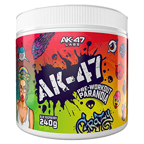 AK 47 Labs Paranoia Pre Workout Powder - Energy Booster & Vitamin Supplement, 30 Servings for Intense Workouts & Gym Performance