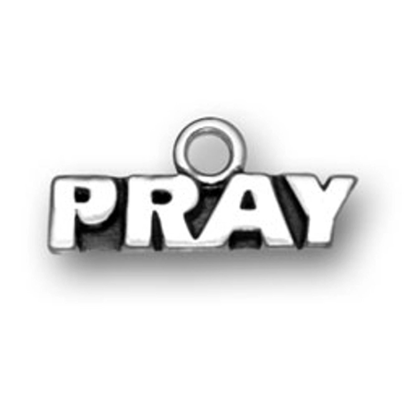 1mm Sterling Silver Box Chain Necklace with PRAY Word Pendant for Women - Perfect for Daily Wear, Gifts & Spiritual Occasions