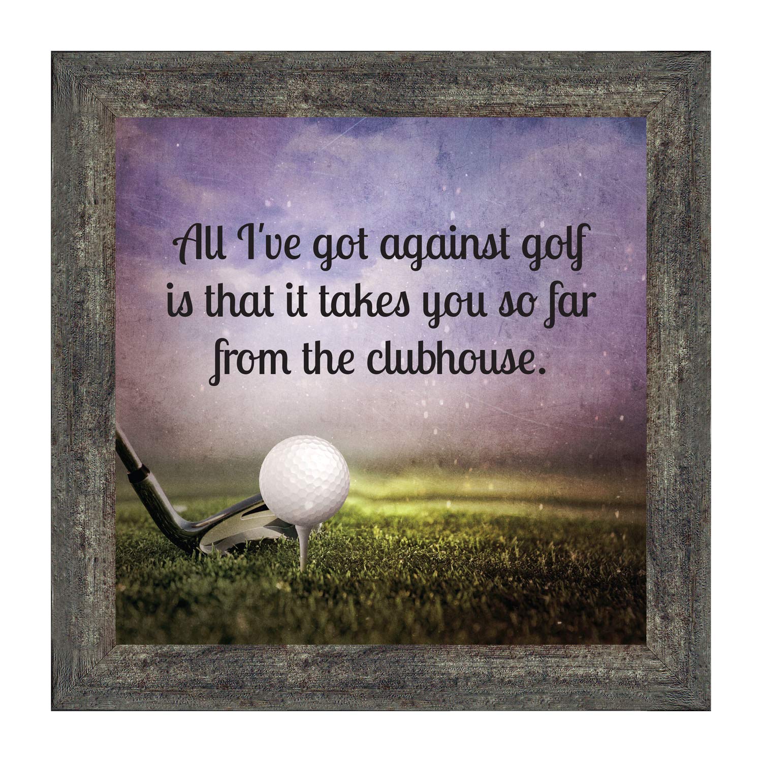 Funny Golf Picture Frame for Men - Unique Golf Gifts & Home Décor - Perfect for Father's Day, Birthday & Office Decor (8664BW)