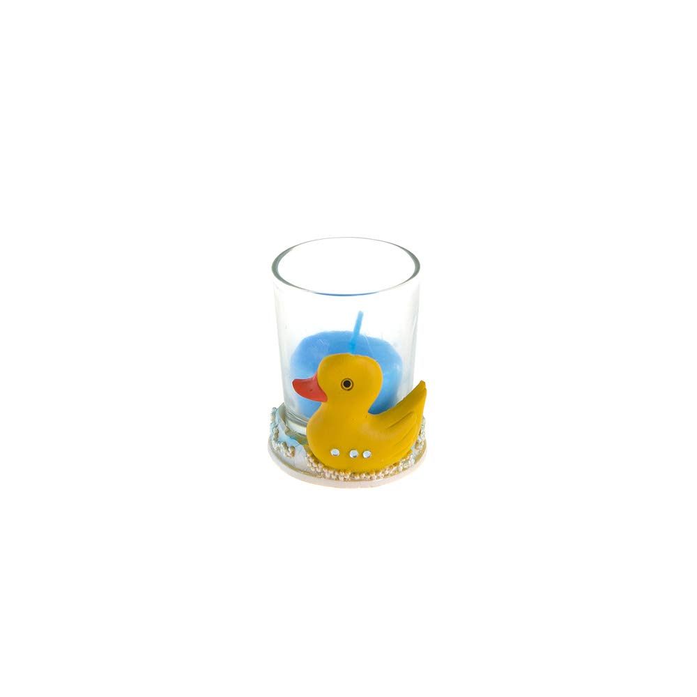 12-Piece Baby Ducky Glass Votive Candle Set - Adorable Keepsake Figurines for Pregnancy Announcements, Gender Reveals & Special Celebrations | Perfect for Baby Showers, Birthday Parties & Home Decor
