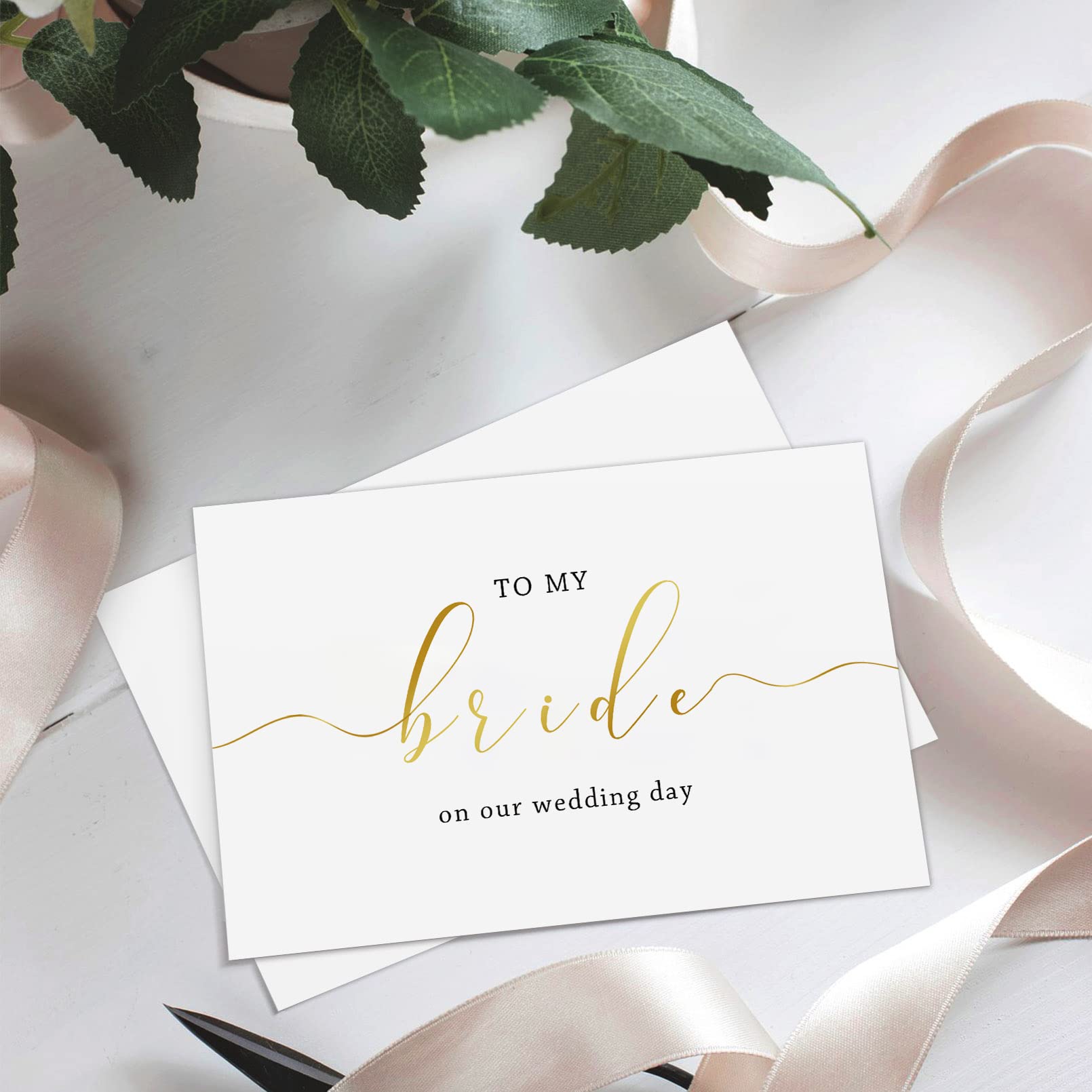 Romantic 'To My Bride' Wedding Card for Wife - Heartfelt Keepsake for Wedding Day & Anniversary - Perfect for Bridal Shower, Vows & Special Moments