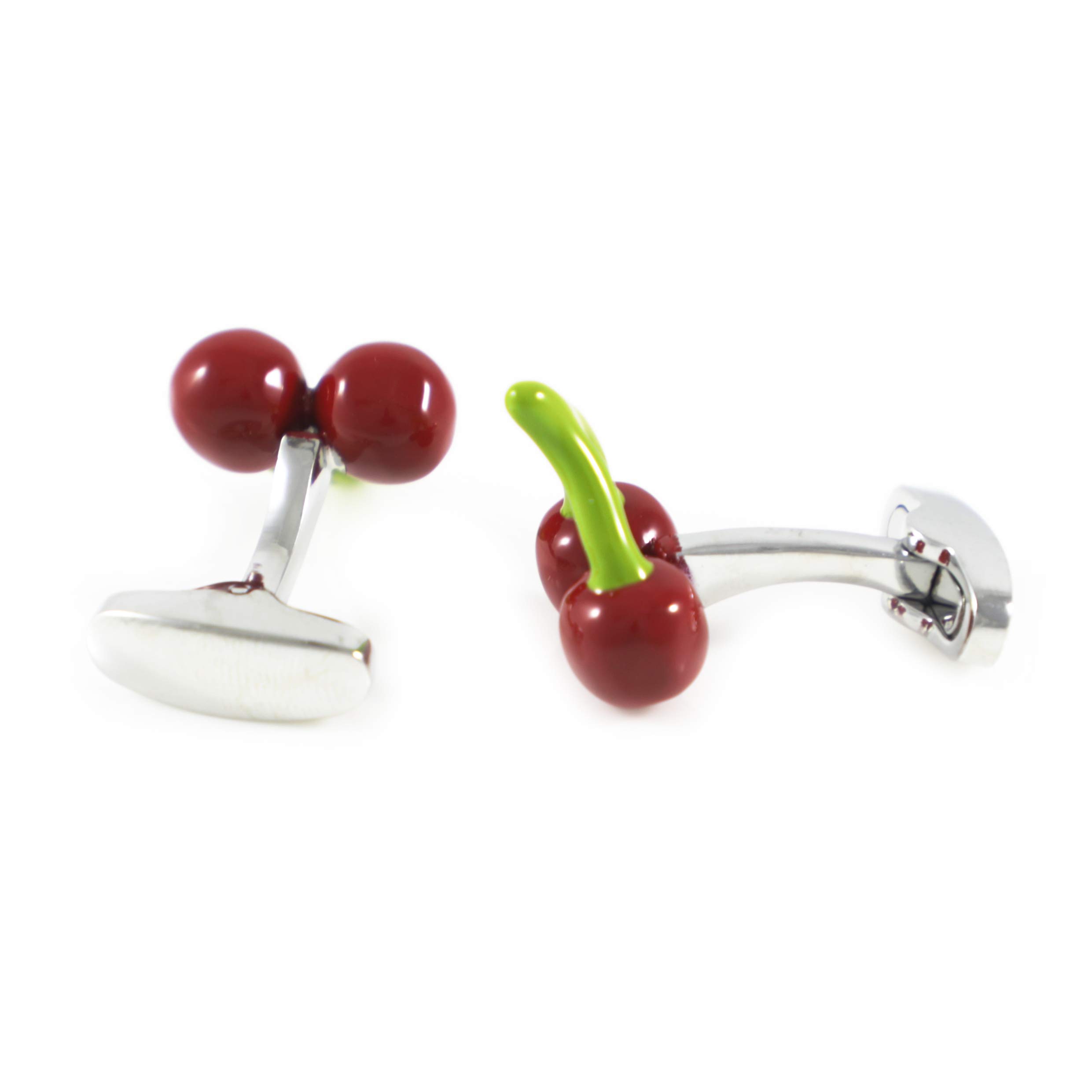 Stylish Red Cherry Cufflinks for Men - Elegant Gift Box Included - Perfect for Weddings, Prom & Formal Events