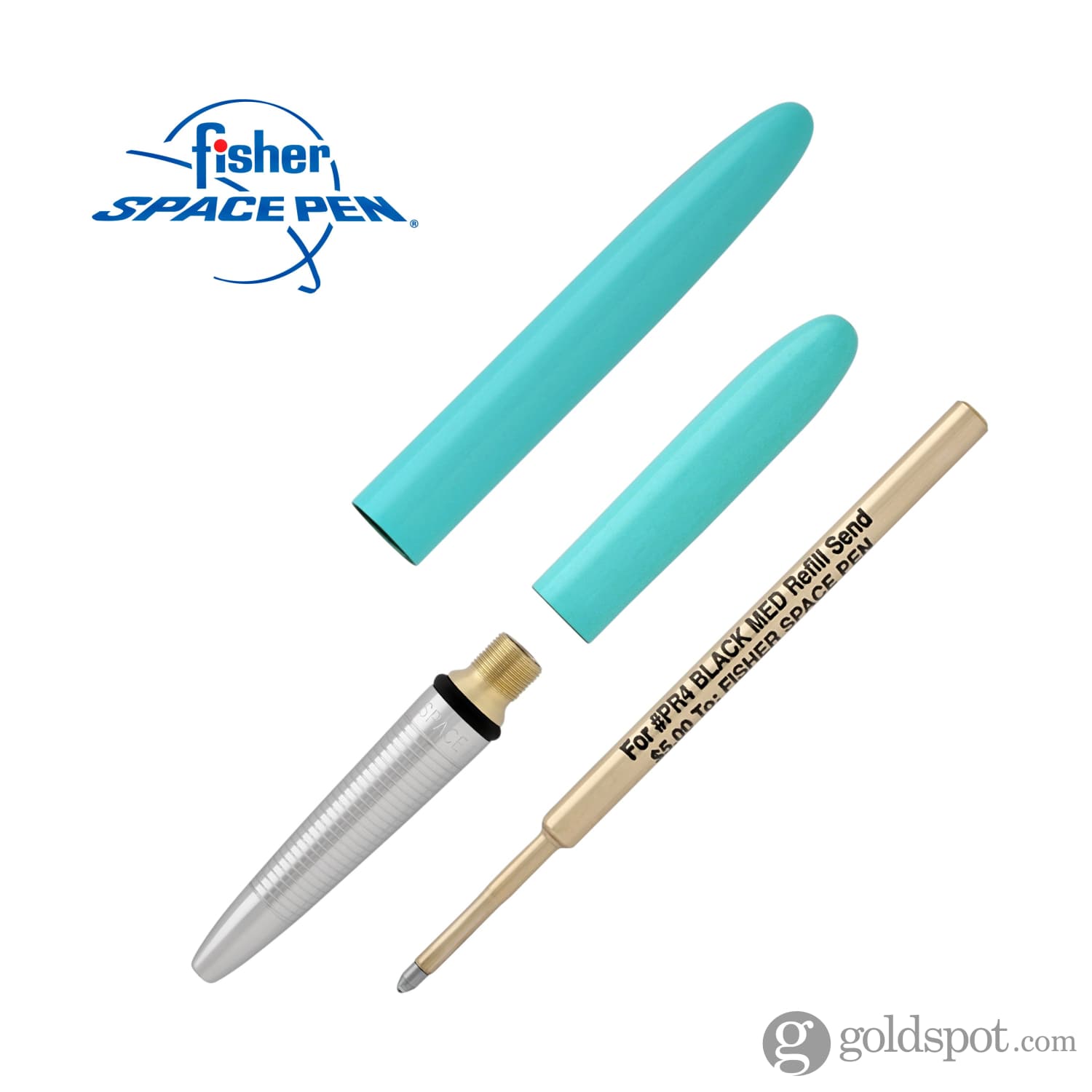 Fisher Space Pen Bullet Ballpoint Pen - Tahitian Blue | Compact, Refillable, Writes Anywhere | Perfect for Travel, Outdoor Adventures & Everyday Carry (EDC)