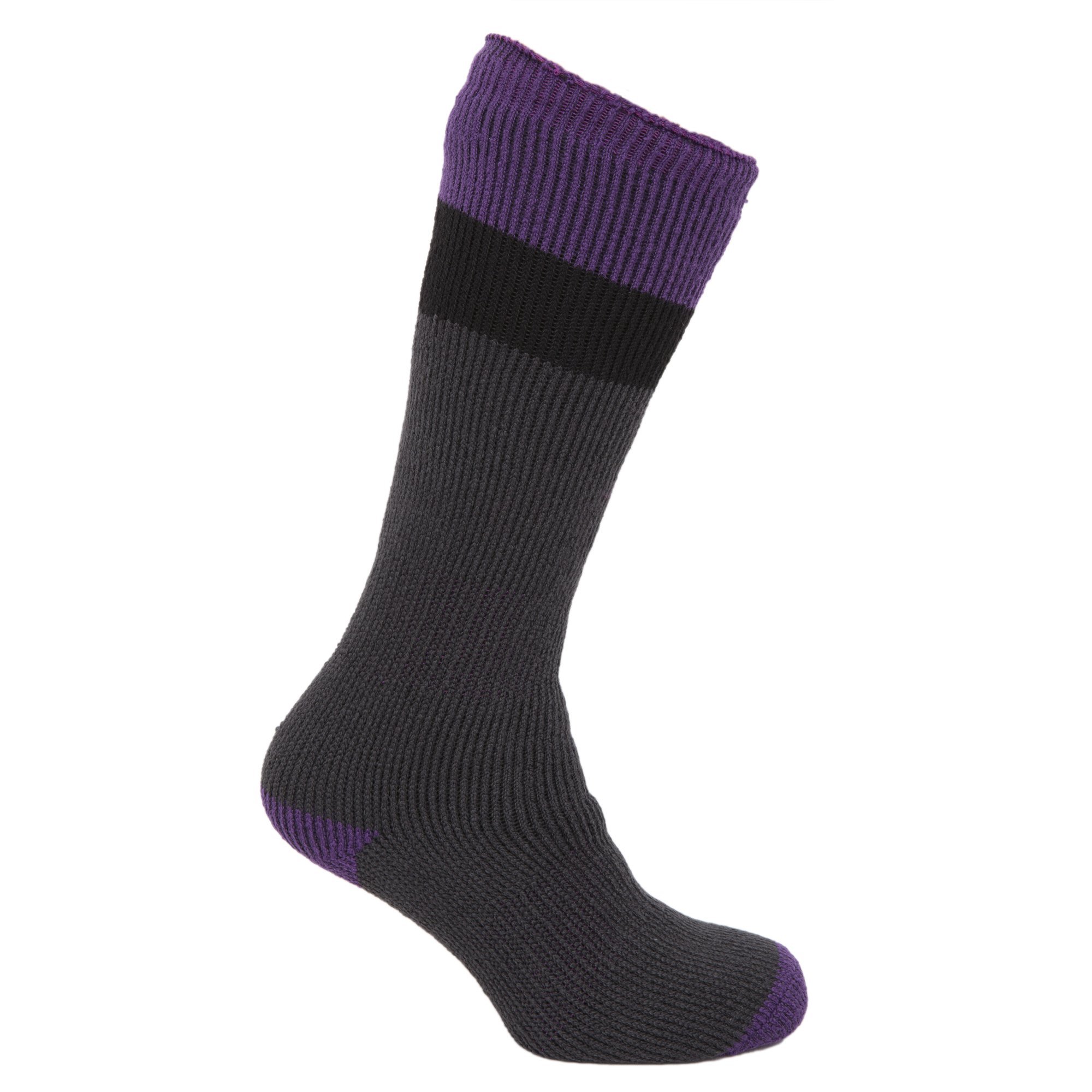 Heat Holders Women's Ultimate Thermal Ski Socks - Dark Pink & Purple (US 5-9) | Cold Weather, Winter Sports & Outdoor Activities