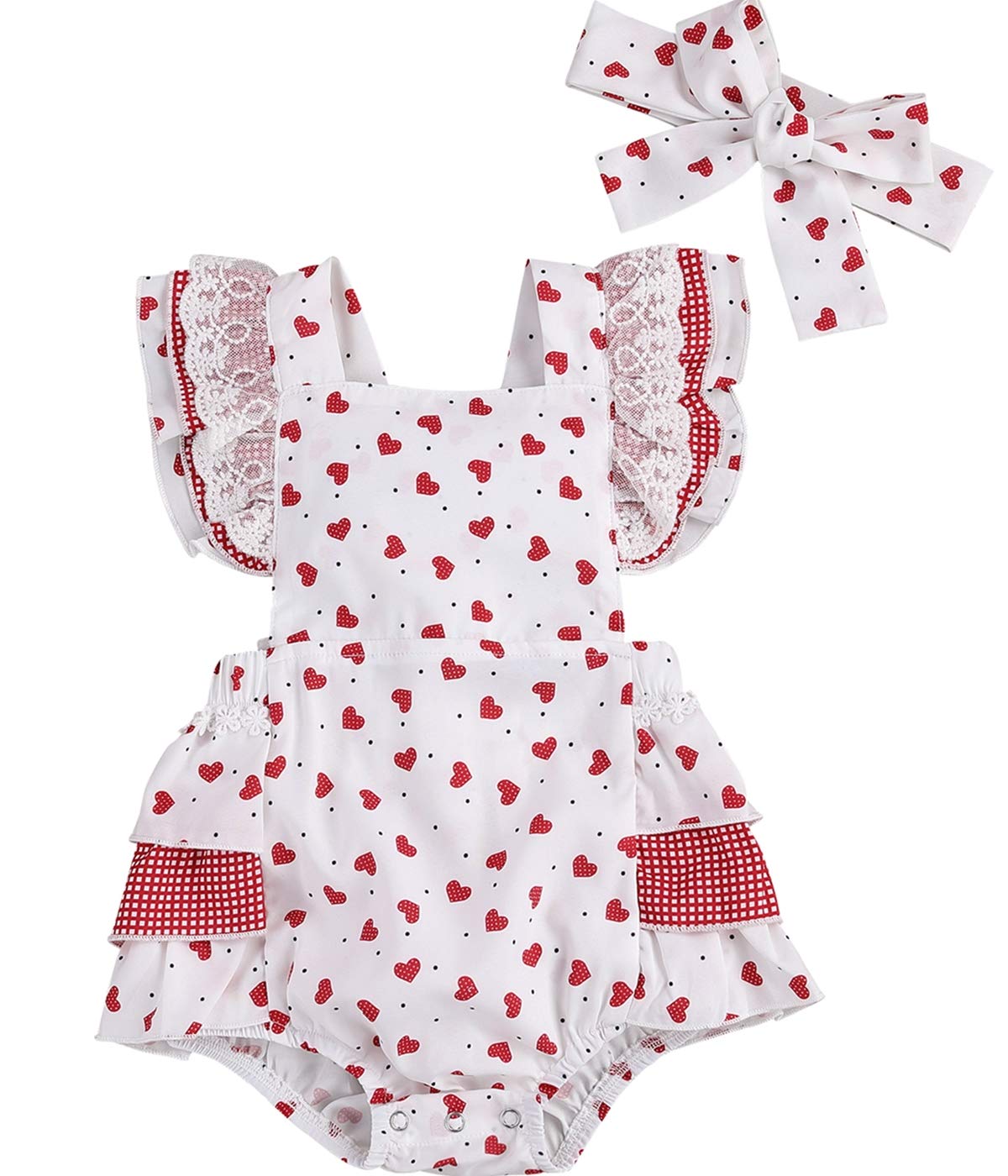 Baby Girl Floral Romper - Newborn Infant Ruffle Bodysuit One-Piece Jumpsuit - Soft Cotton Outfit for Photoshoots, Playtime & Special Occasions