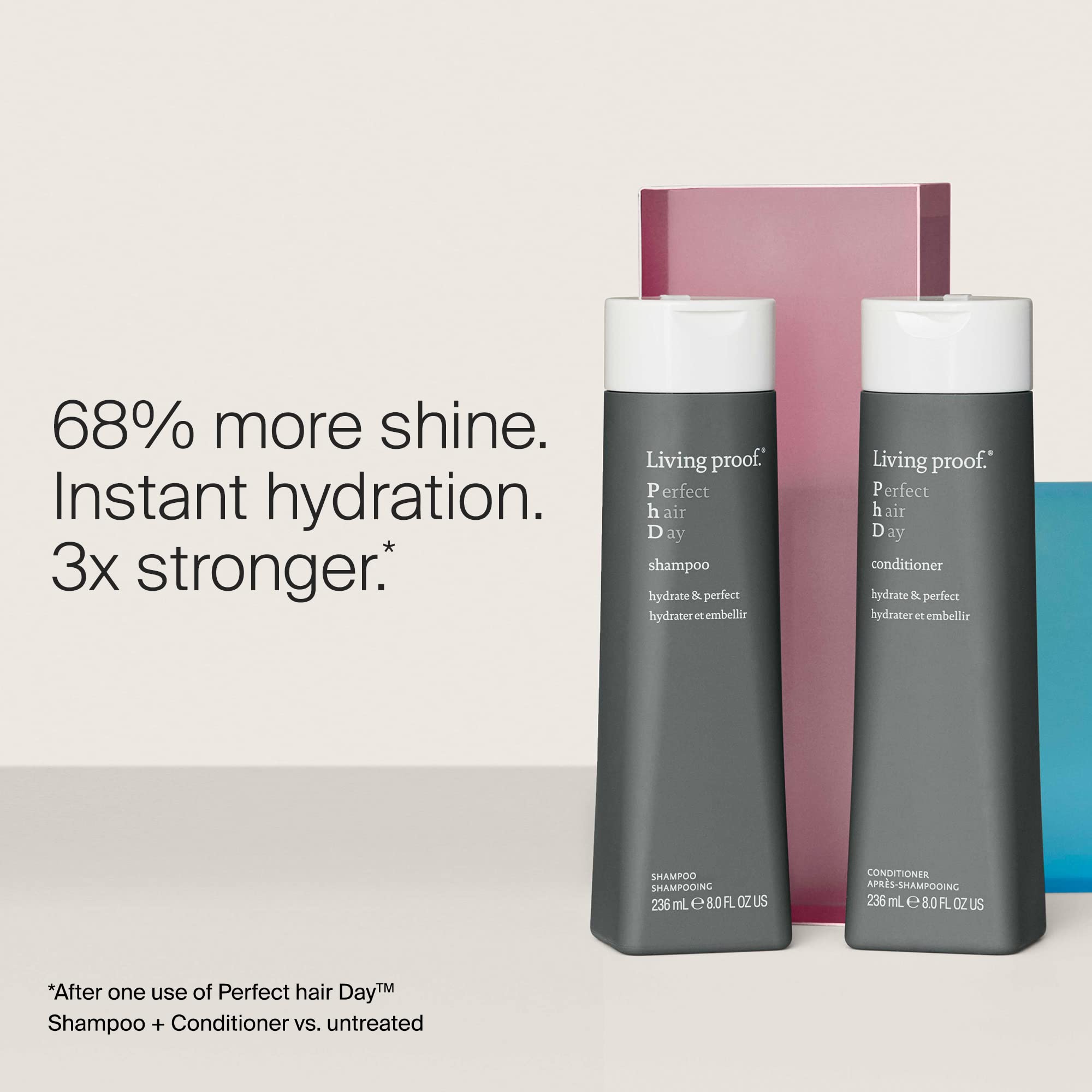 Living Proof Perfect Hair Day (PhD) Shampoo & Conditioner Set - Hydrating & Strengthening for Shiny Hair | Paraben Free, Silicone Free, Vegan Formula | Daily Use for Soft, Healthy-Looking Hair at Home or Salon