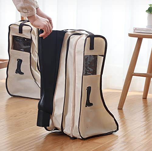 WITERY Waterproof Shoe Storage Bags - Portable Travel Shoe Organizer with Dust Cover for Boots & Shoes | Under Bed & Wardrobe Closet Organization for Home & Travel