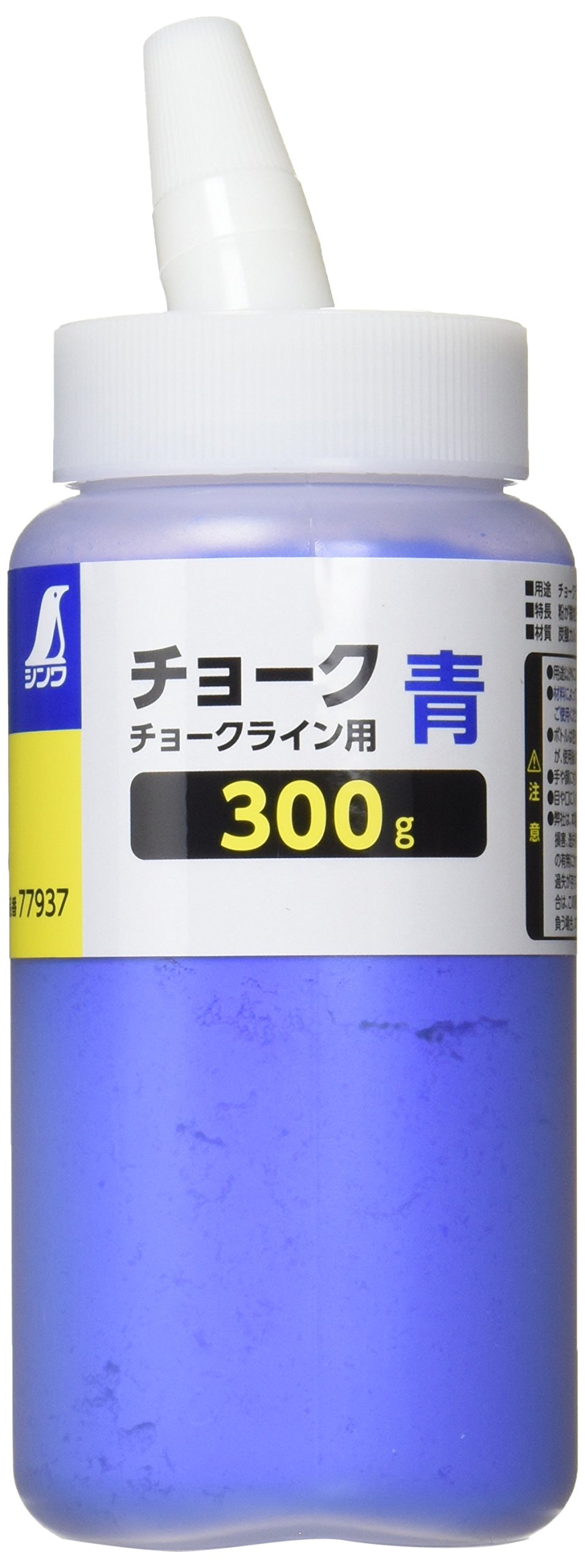 Shinwa Sokutei 77937 Premium Blue Line Chalk Powder - 10.6 oz (300g) for Construction, Carpentry & DIY Projects - High Visibility Marking Tool for Floor Layouts, Concrete Work & Woodworking