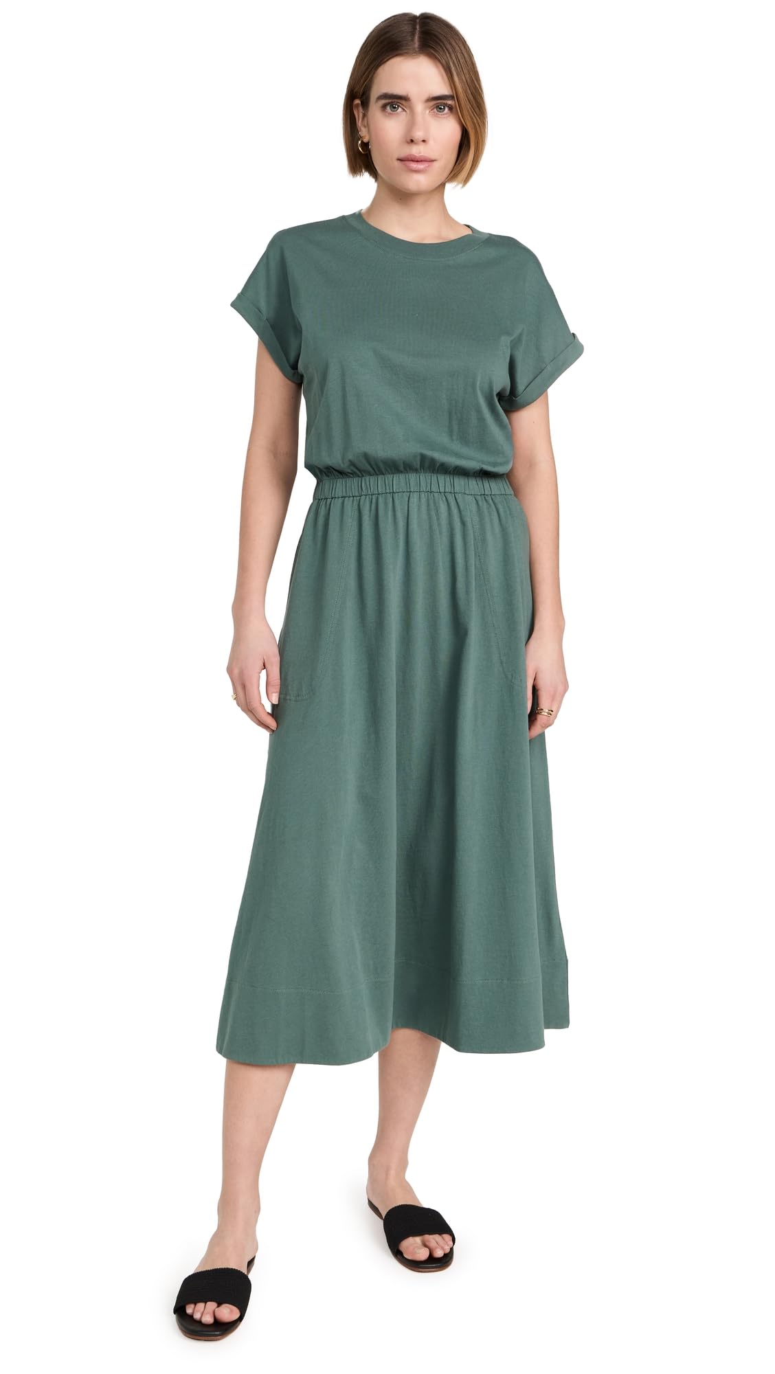Nation LTD Women's Garcelle Dress - Elegant Flowy Midi Dress for Casual & Formal Occasions | Perfect for Office, Parties & Date Nights