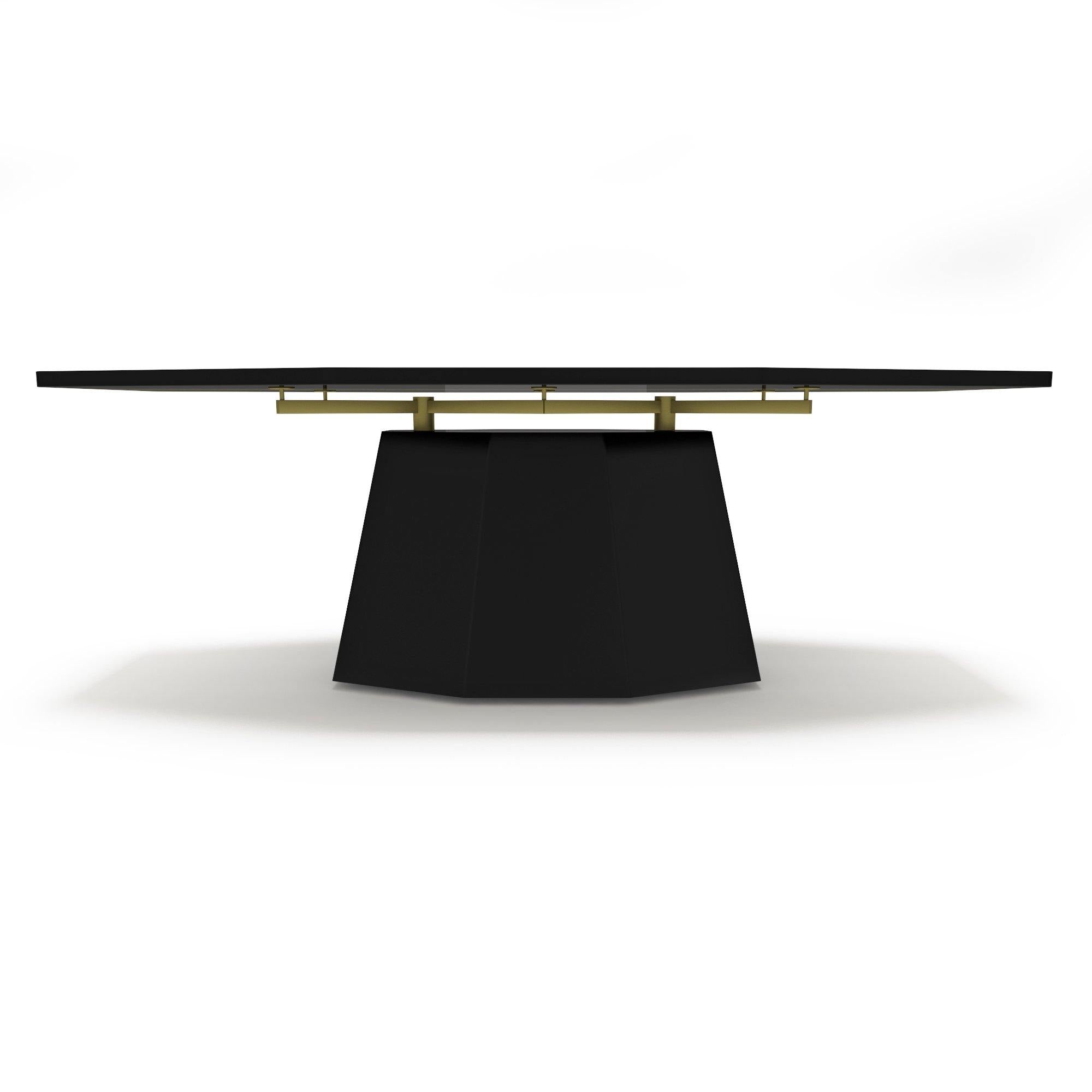 Modern Black Line River Dining Table - Elegant & Durable for Kitchen, Dining Room, or Outdoor Entertaining