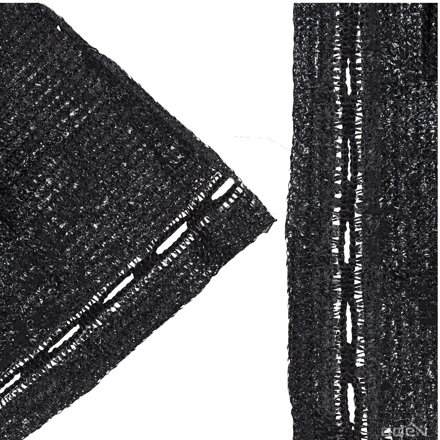 Orion 4' x 50' Black Privacy Fence Screen Netting Mesh Fabric with Reinforced Eyelets - Windproof Garden Windscreen for Outdoor Wooden or Metal Fencing - Perfect for Backyard Privacy, Patio Cover, and Poolside Shade