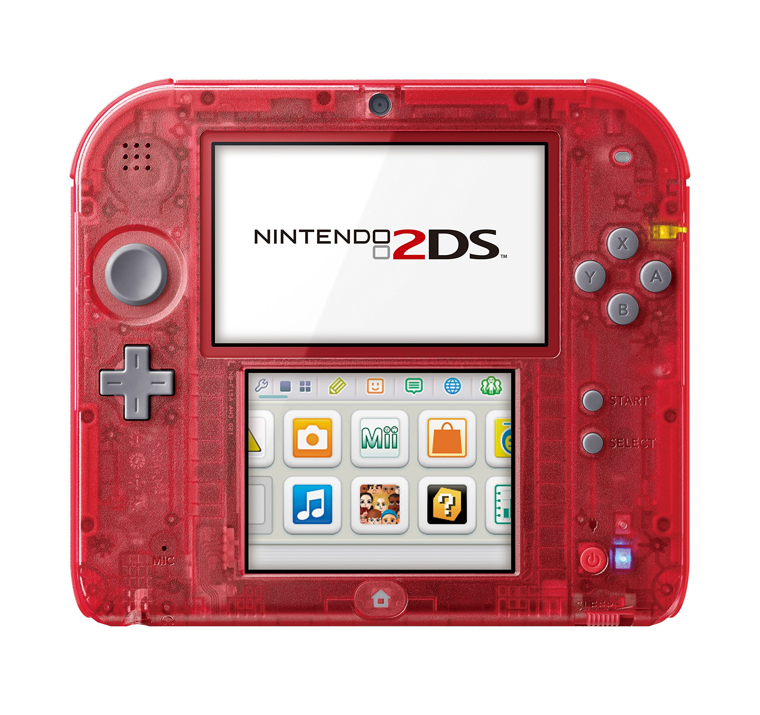 Refurbished Nintendo 2DS Handheld Console - Crystal Red Edition | Portable Gaming System for Kids & Adults | Perfect for Travel, Commuting & Home Entertainment