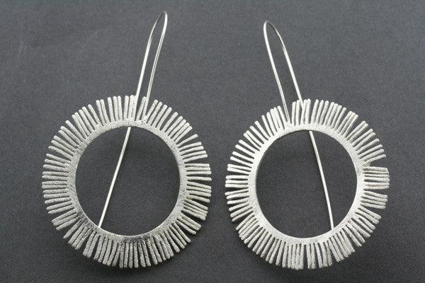 Feathered Circle Earrings for Women - Boho Chic Dangle Hoop Earrings - Lightweight Feather Jewelry for Parties, Festivals & Everyday Wear