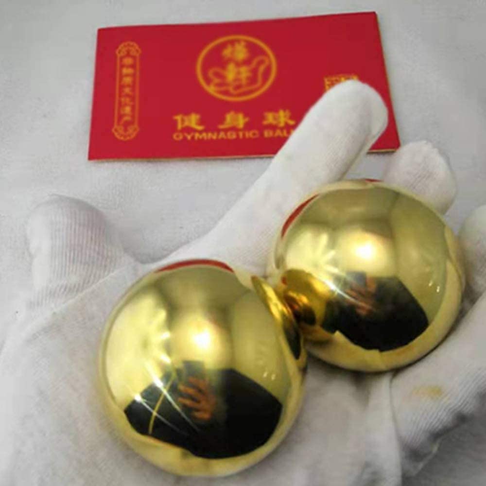 Chinese Baoding Balls - Metal Meditation & Stress Relief Massage Balls for Hand Exercise, Feng Shui Health Therapy - Perfect for Office Stress Relief, Hand Therapy, and Mindfulness Meditation Practice