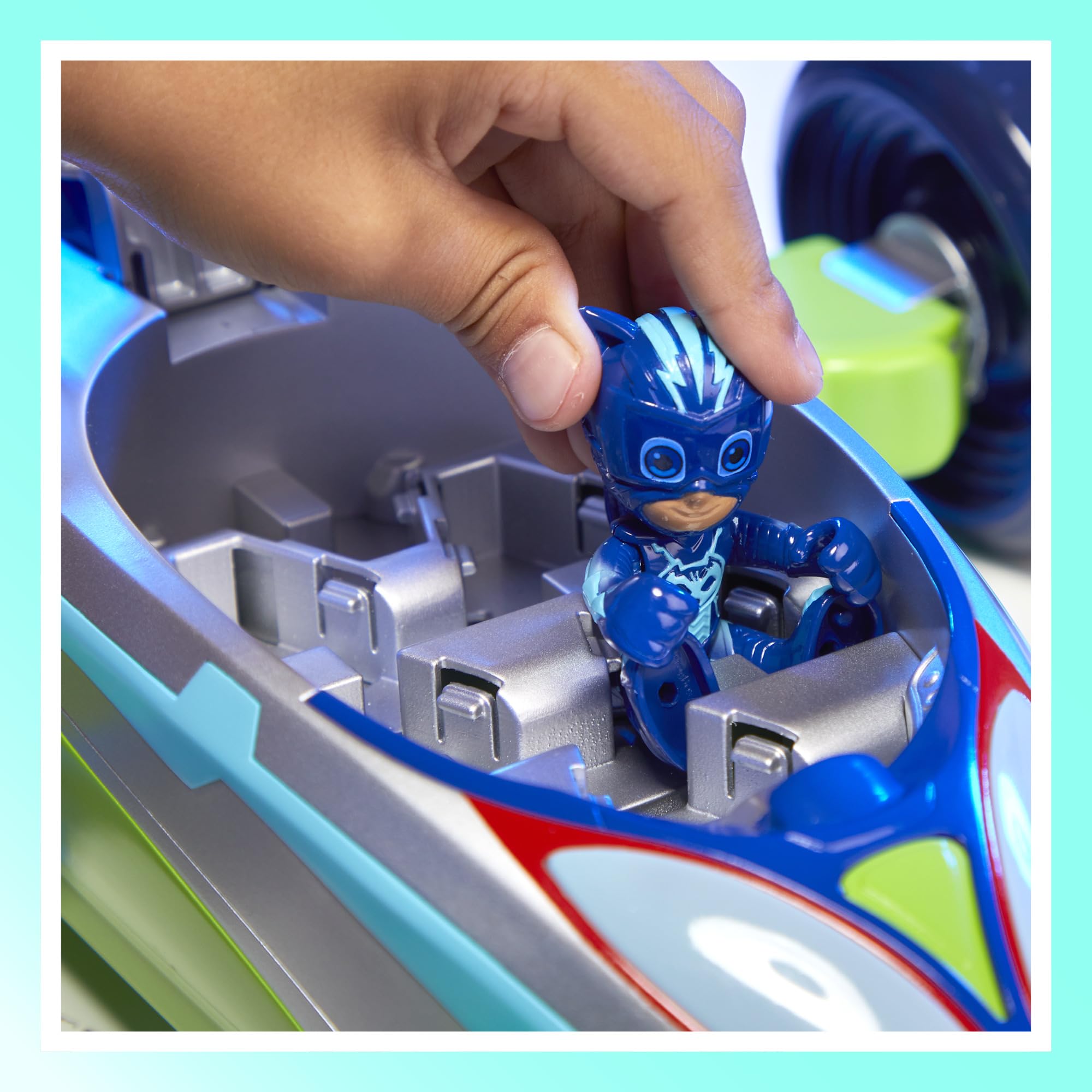 PJ Masks Power Heroes PJ Explorider Transforming Vehicle - 3 Modes with Lights & Sounds | Interactive Preschool Toy for Boys & Girls Ages 3+ | Birthday Gift & Imaginative Play for Kids