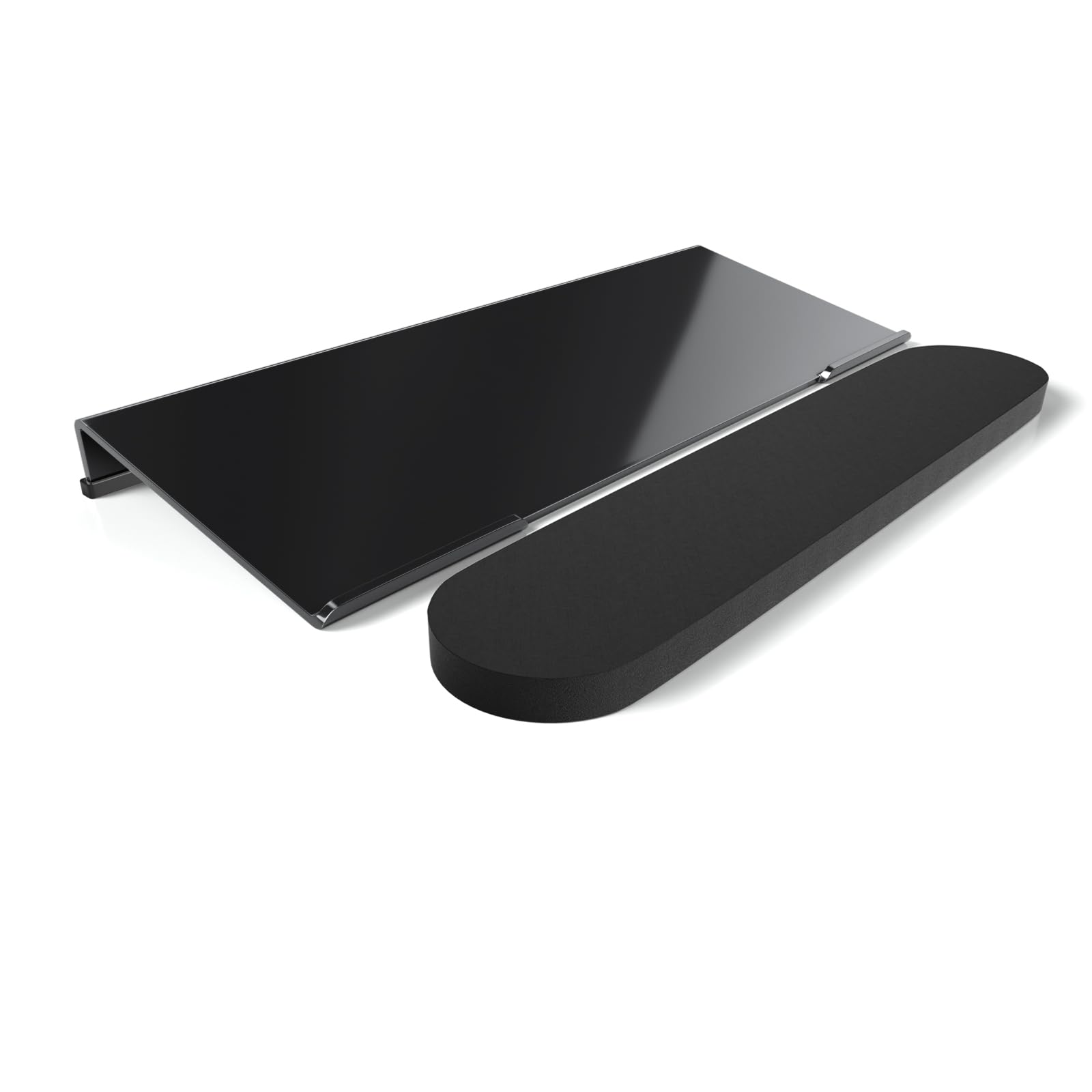 Ergonomic Acrylic Tilted Keyboard Stand with Non-Slip Silicone Base - Black Computer Keyboard Tray Holder for Comfortable Typing | Perfect for Office, Gaming & Home Workspace Setup