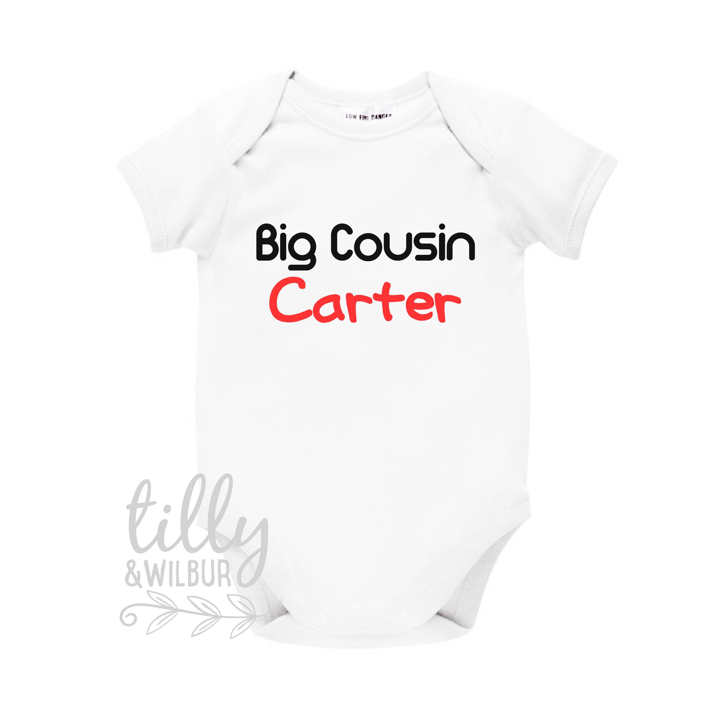 Big Cousin Baby Bodysuit - Soft Cotton Onesie for Infants & Toddlers - Perfect for Family Photos, Playdates & Everyday Comfort