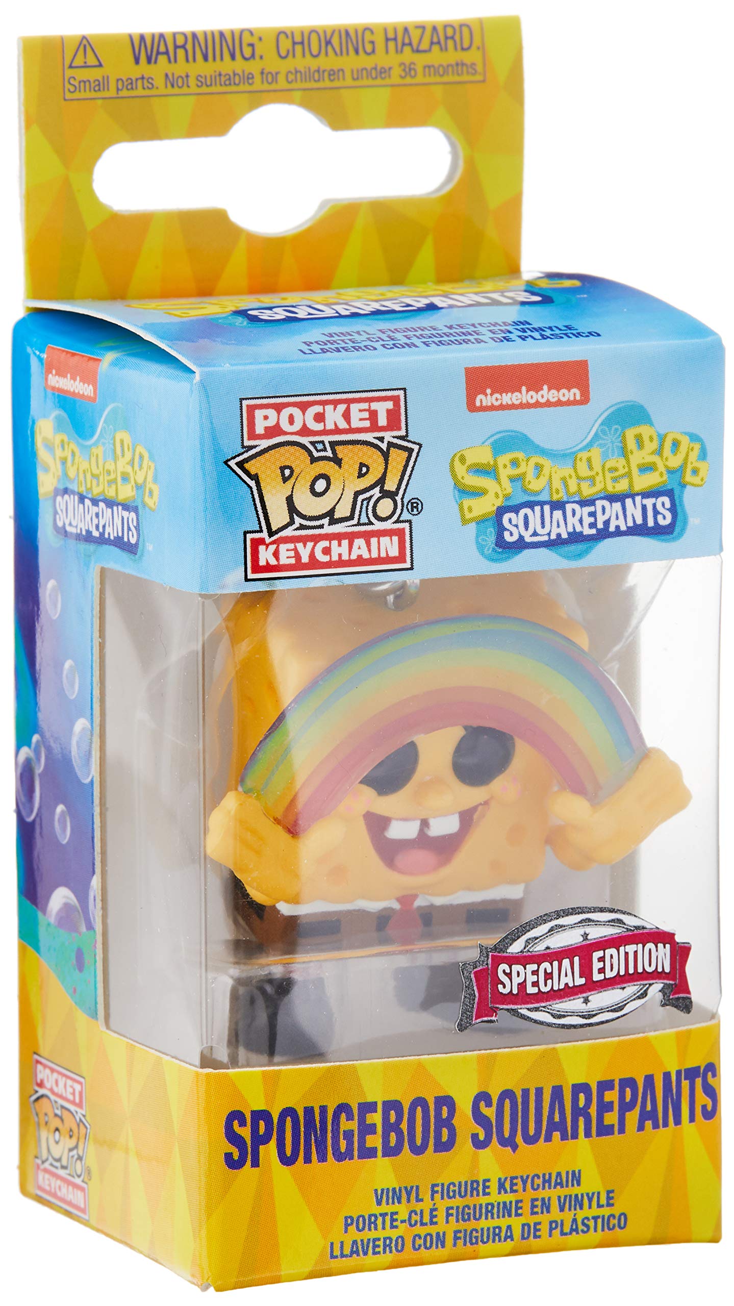 Funko Pop! Spongebob Squarepants Keychain - Rainbow Pocket Pop Special Edition Collectible for Backpacks, Keys & Gifts | Cartoon Character Accessories for Fans & Decor