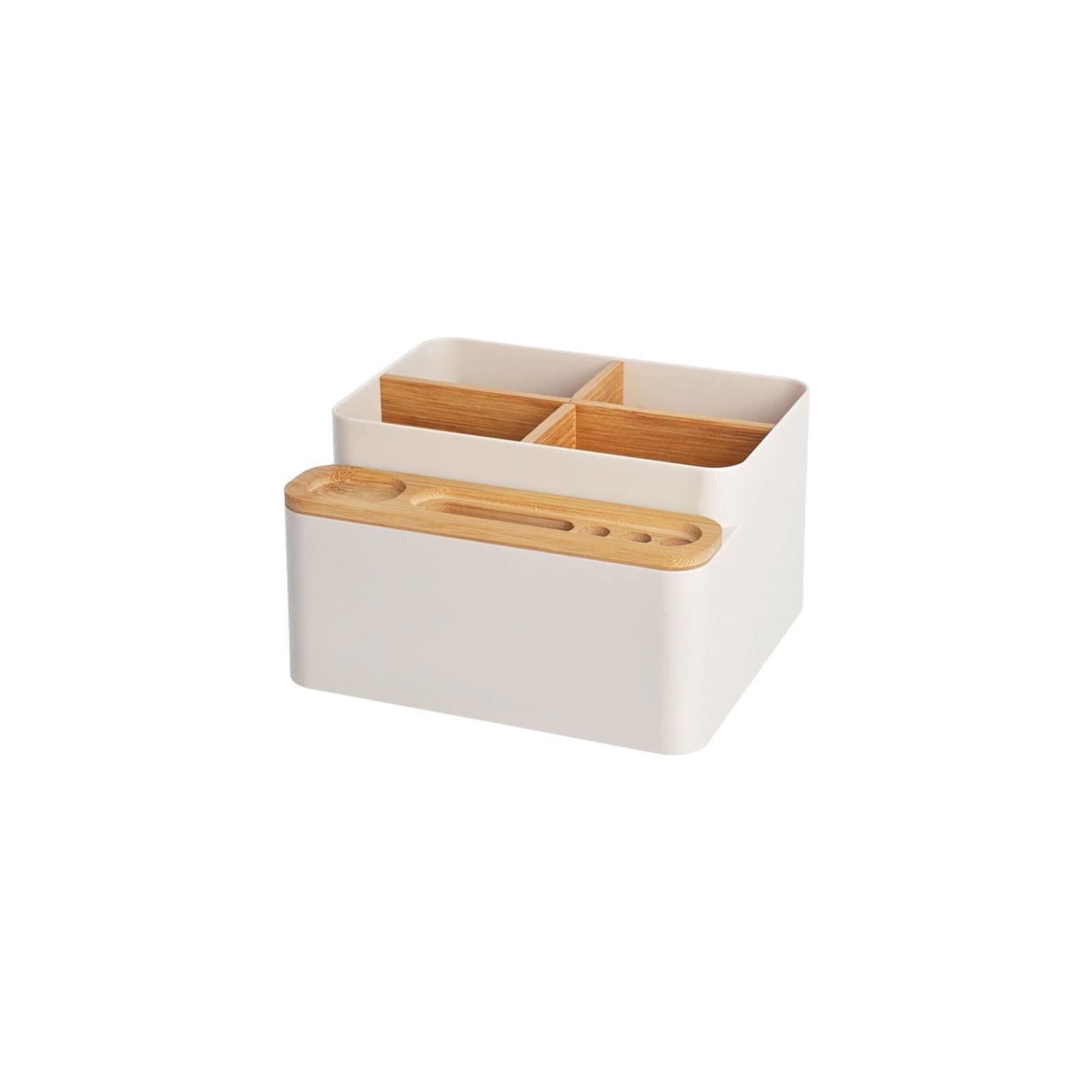 Detachable Compartment Storage Box - Multi-Purpose Organizer for Office Desk, Living Room & Coffee Table | Portable Desktop Organizer with Removable Dividers | Perfect for Office Supplies, Makeup, Crafts & Home Organization