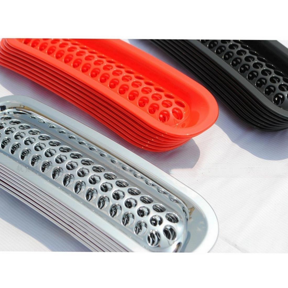 7-Piece Red Honeycomb Punch Grille Mesh Insert Trim Cover for 2007-2017 Jeep Wrangler JK - Front Bumper Decoration & Off-Road Style Upgrade
