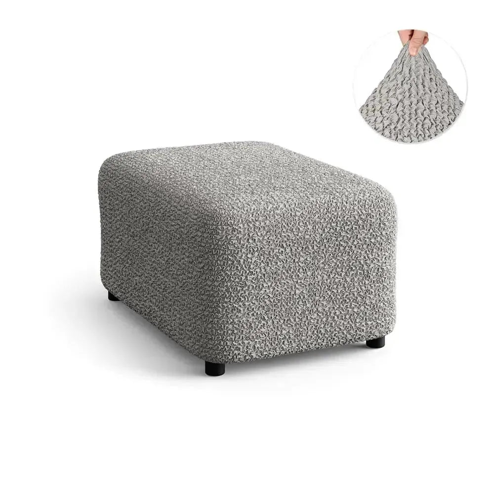 Ottoman Slipcover Medium - Mille Righe Collection - Stretchable Furniture Cover for Living Room, Bedroom & Office Decor