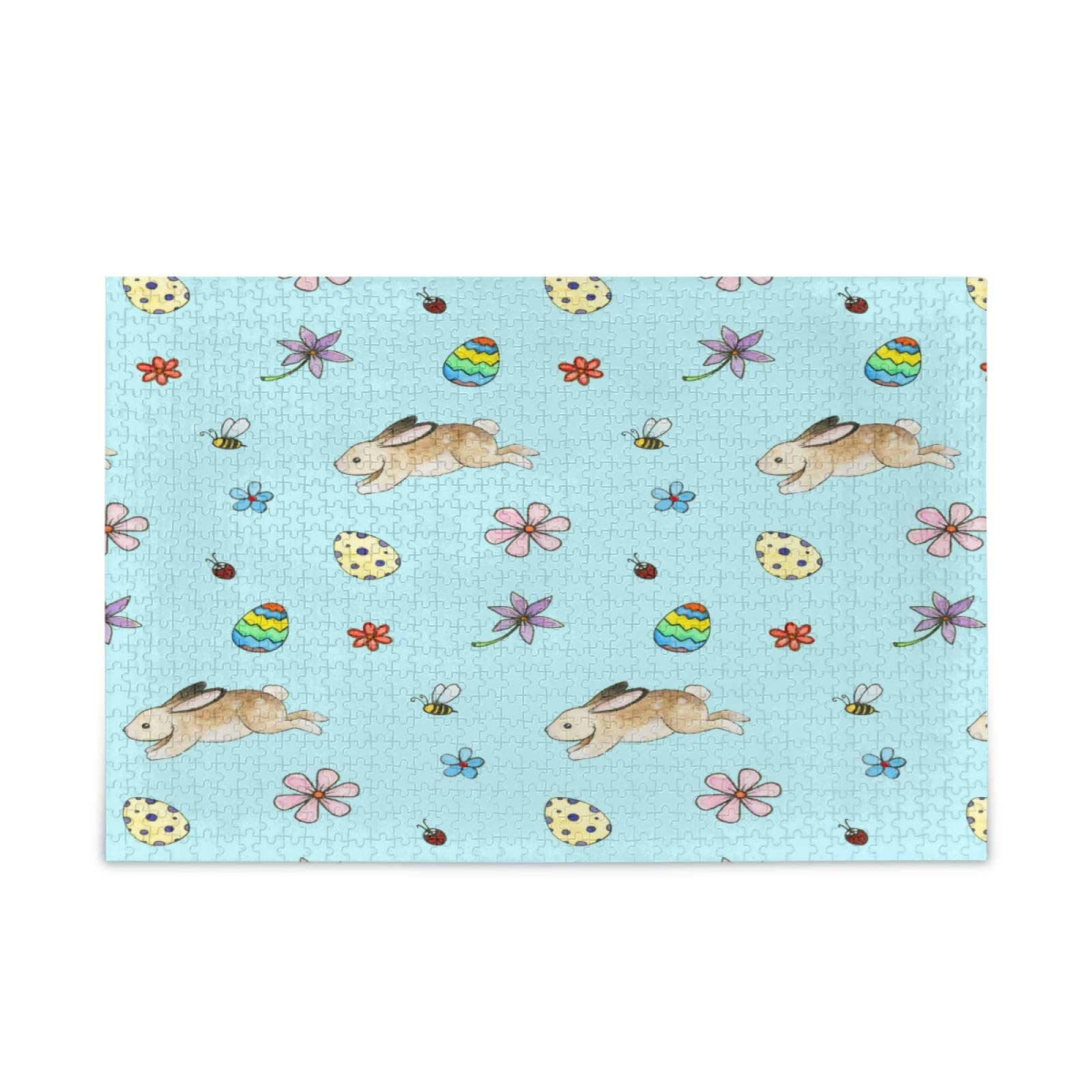 Easter Rabbit Egg Jigsaw Puzzle - 500 Piece Large Puzzle for Adults & Teens, Cute Easter Gift, Home Decor & Family Game Night Activity