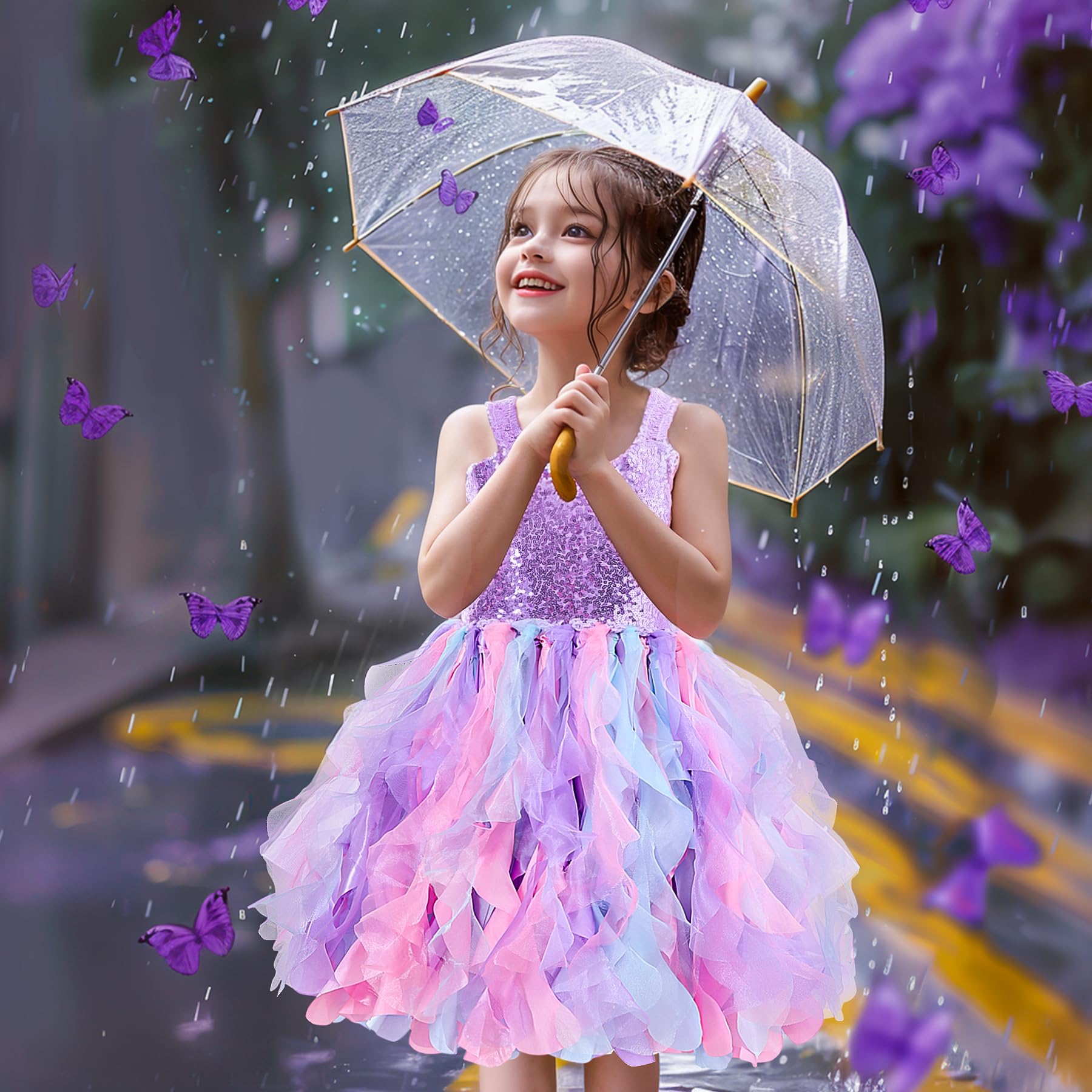 Sparkly Sequin Tutu Dress for Girls - Elegant Tulle Princess Prom Dress for Birthday Party & Formal Occasions | Toddler Girl's Special Outfit for Dances, Pageants & Celebrations
