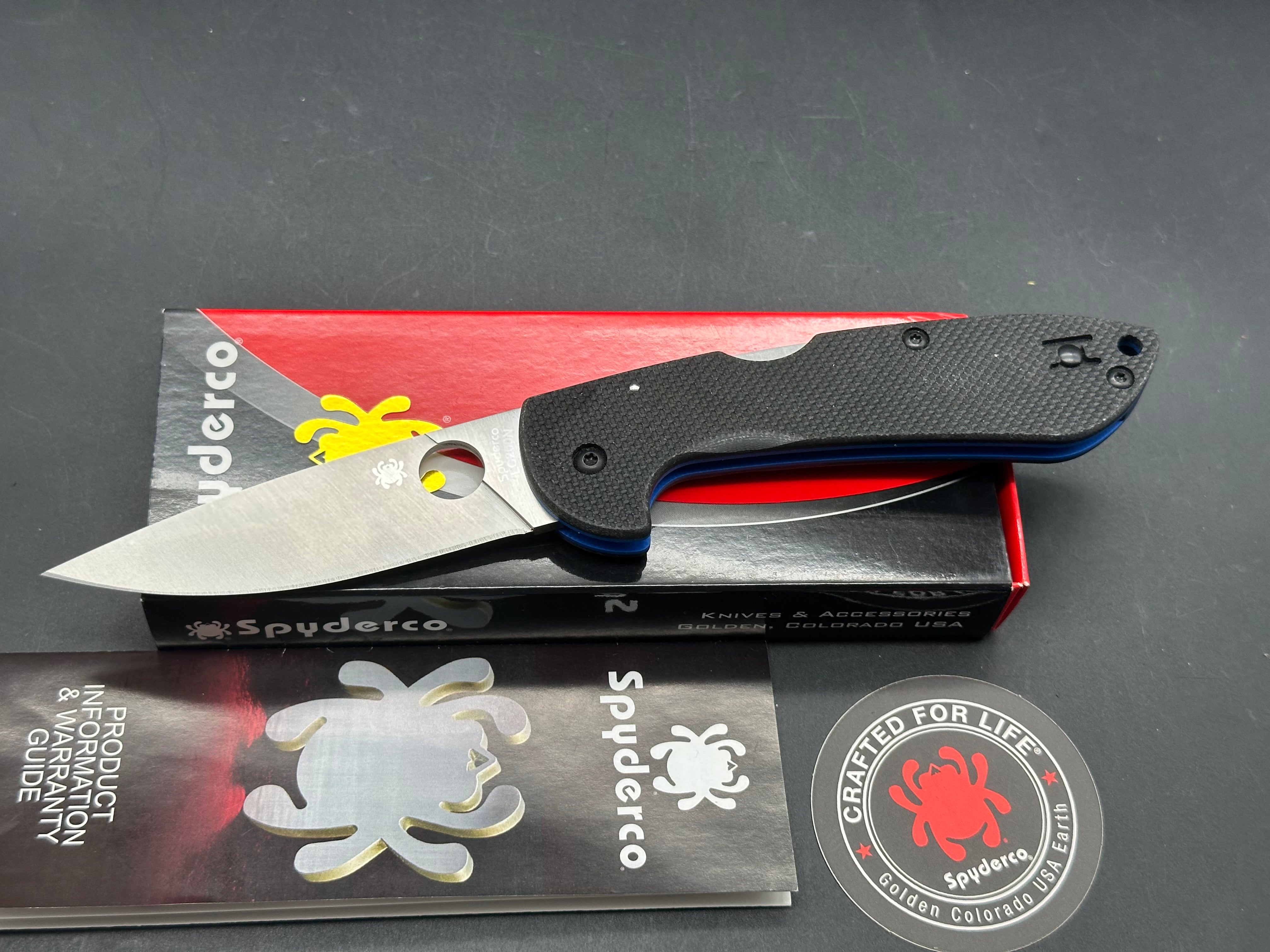 Spyderco Siren Lockback Folding Knife - LC200N Stainless Steel Blade - EDC, Outdoor, Camping & Survival Gear