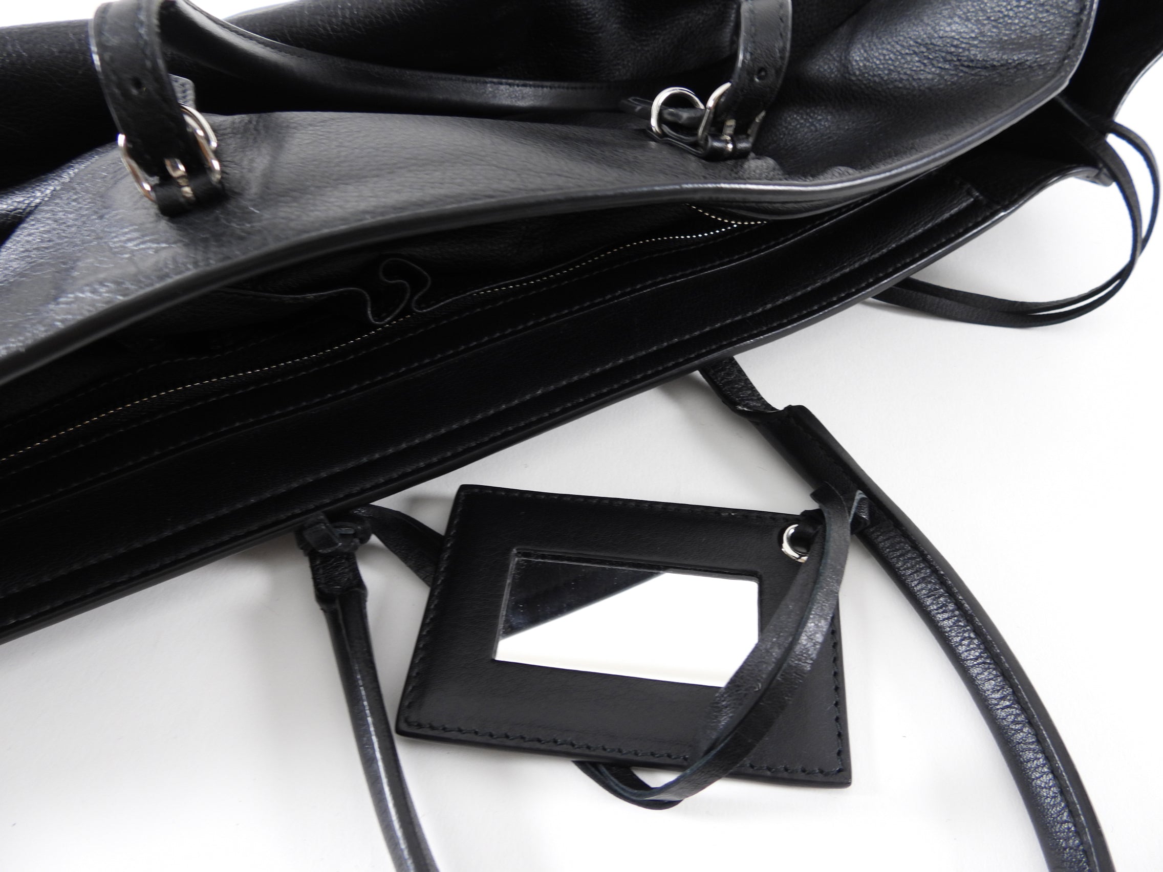 Balenciaga Large Black Leather A4 Tote Bag for Women - Stylish Work Bag, Laptop Bag & Travel Handbag for Office, Business & Daily Use