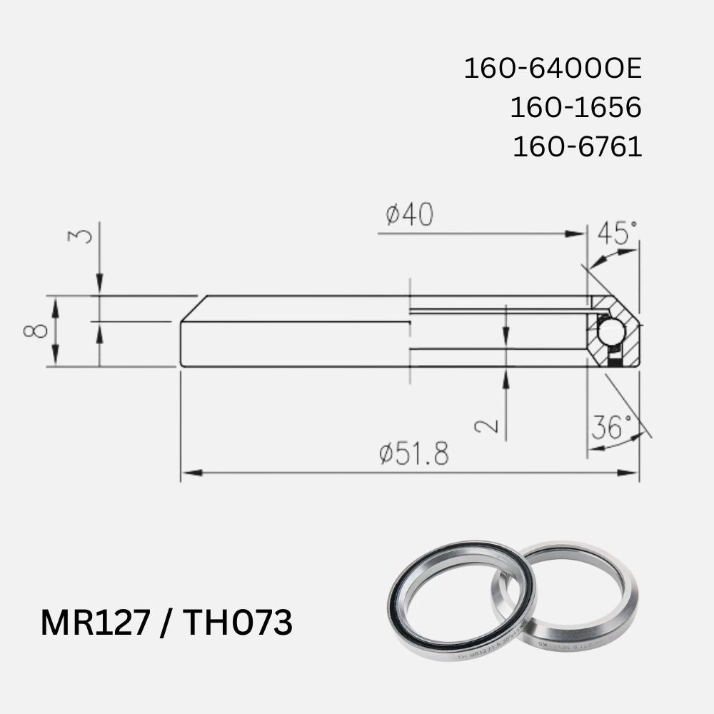FSA Headset Bearings Giant OD2 - High Performance Bicycle Headset Bearings for Road & Mountain Bikes - Perfect for Cycling Enthusiasts & Professional Riders