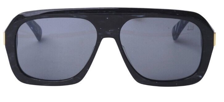 Dunhill DU0022S 003 Black Silver Mirrored Oversized Square Sunglasses for Men - UV Protection, Fashion Accessory for Driving, Beach & Outdoor Activities
