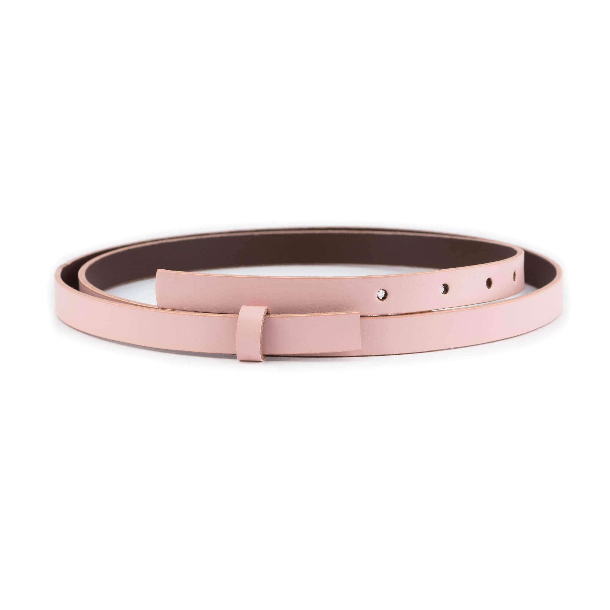 1.5 cm Pink Leather Belt Strap Replacement for Loewe Buckles - Women's Fashion Accessory for Dresses, Jeans & Office Wear