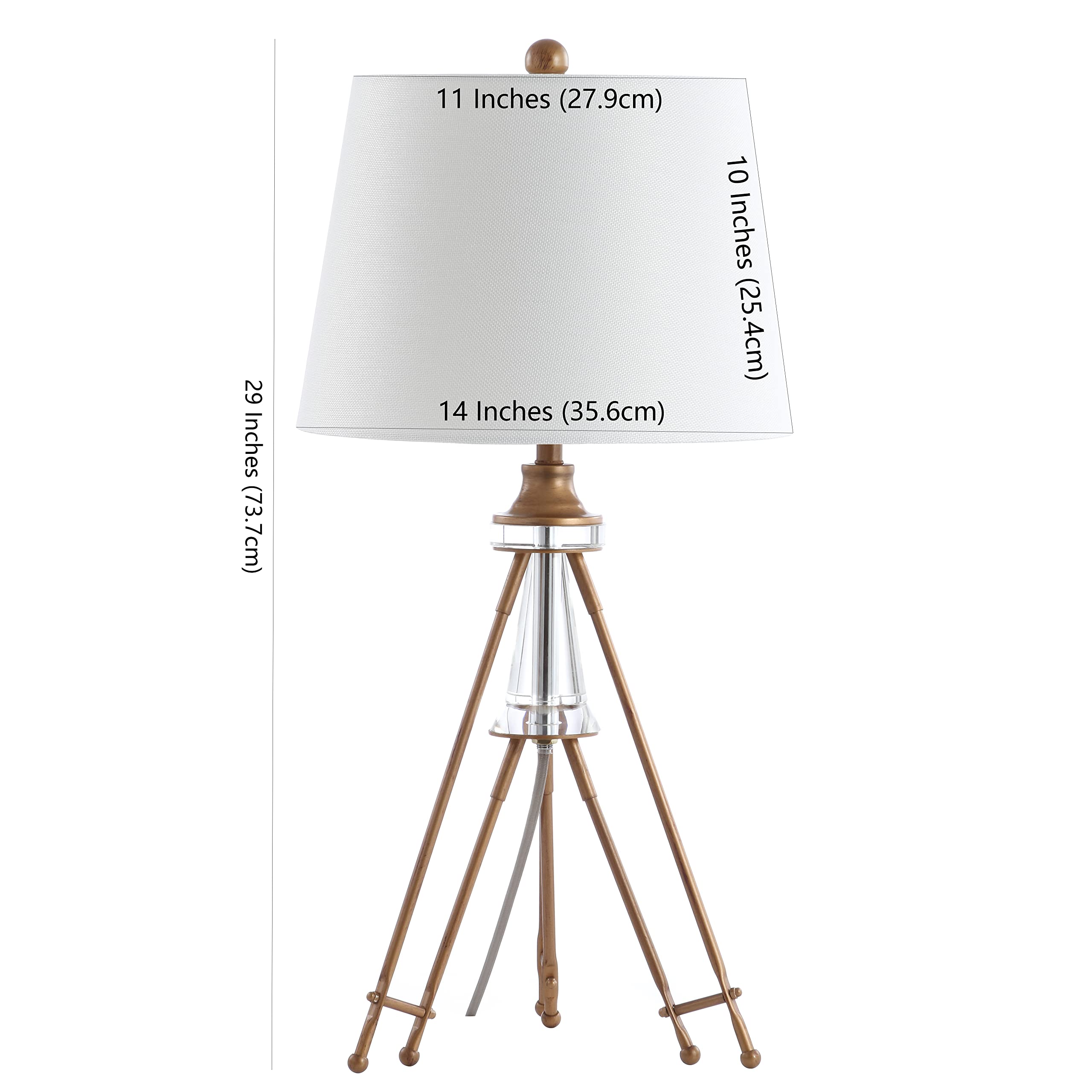 SAFAVIEH Graham Brass 30-inch Table Lamp Set of 2 with LED Bulbs - Modern Bedroom, Living Room & Home Office Lighting for Nightstands, Desks & Reading Nooks