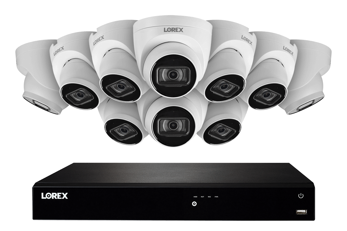 16 Channel 4K (8MP) Fusion NVR Security System with IP Dome Cameras & Two-Way Audio - Ideal for Home, Business & Outdoor Surveillance