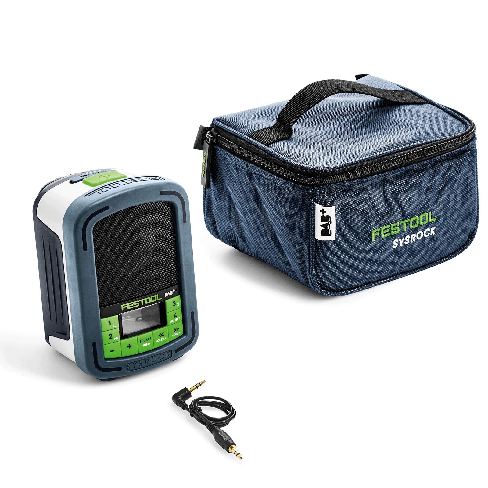 Festool BR10 SYSROCK Site Radio with DAB+ Digital Radio | 240V Jobsite Bluetooth Speaker | Weatherproof Construction for Outdoor Work & Job Sites | Perfect for Construction, Workshops & Camping