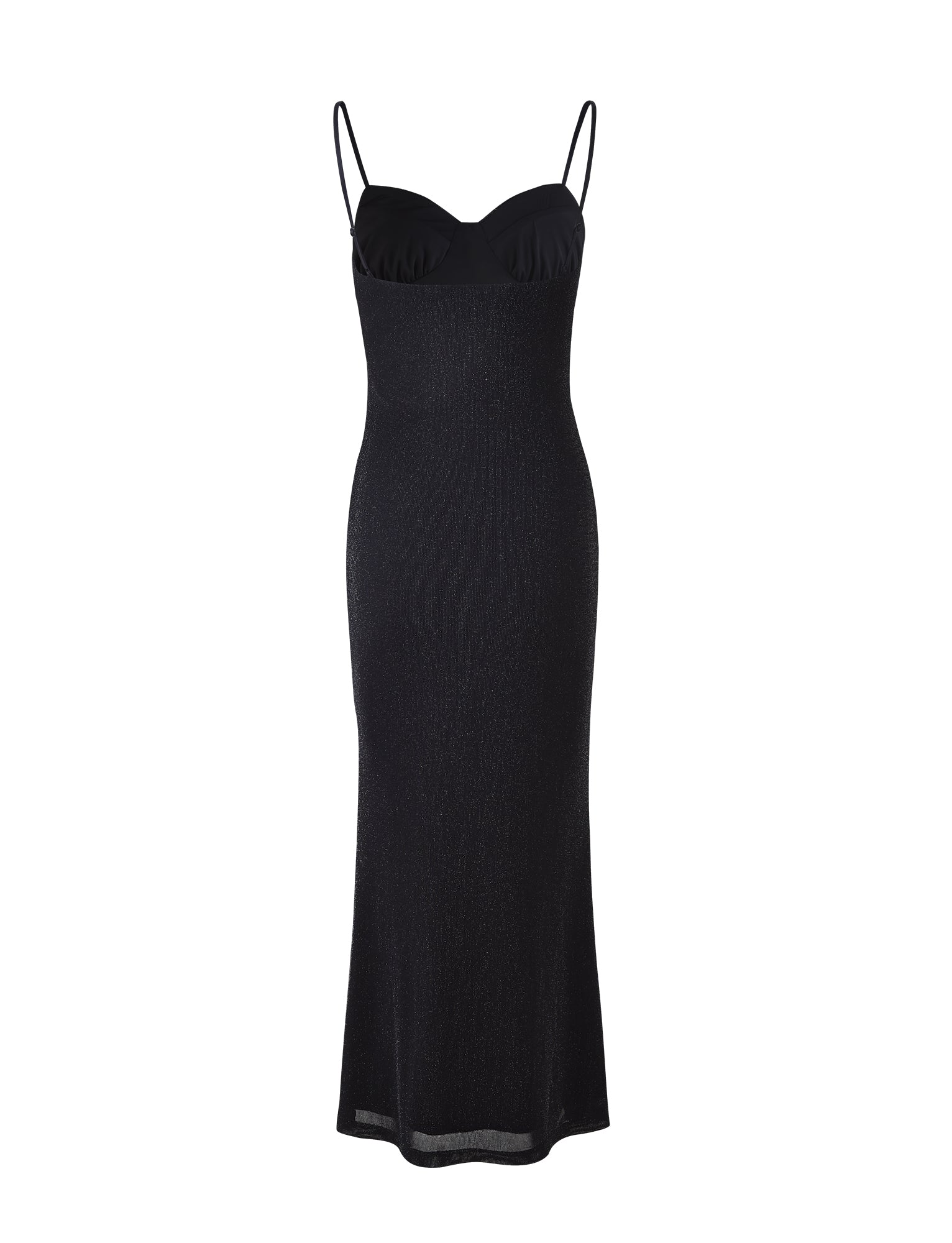 CATYA DRESS - Black Shimmer Evening Gown for Women | Elegant Party Dress for Prom, Cocktail, Wedding & Special Occasions