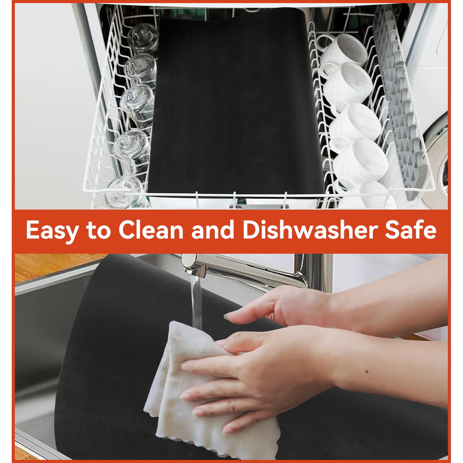 Non-Stick Oven Liners for Electric & Gas Ovens - Reusable Teflon Protector Mat (23.6
