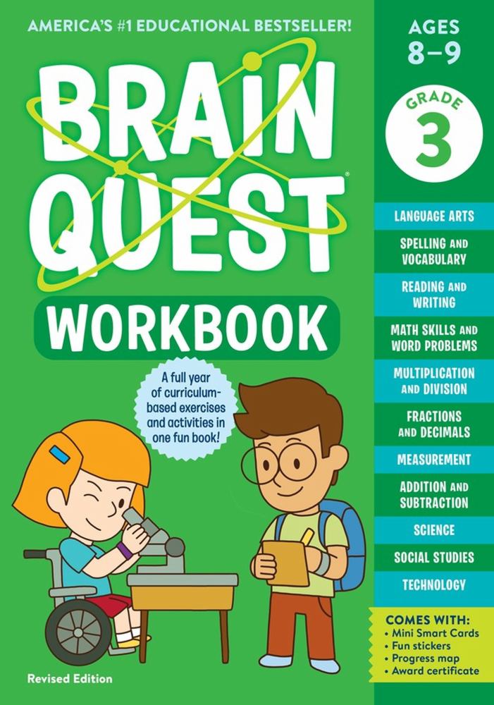 Brain Quest Workbook: 3rd Grade Revised Edition - Fun Learning Activities for Kids | Math, Reading & Writing Practice | Homeschool & Classroom Supplement