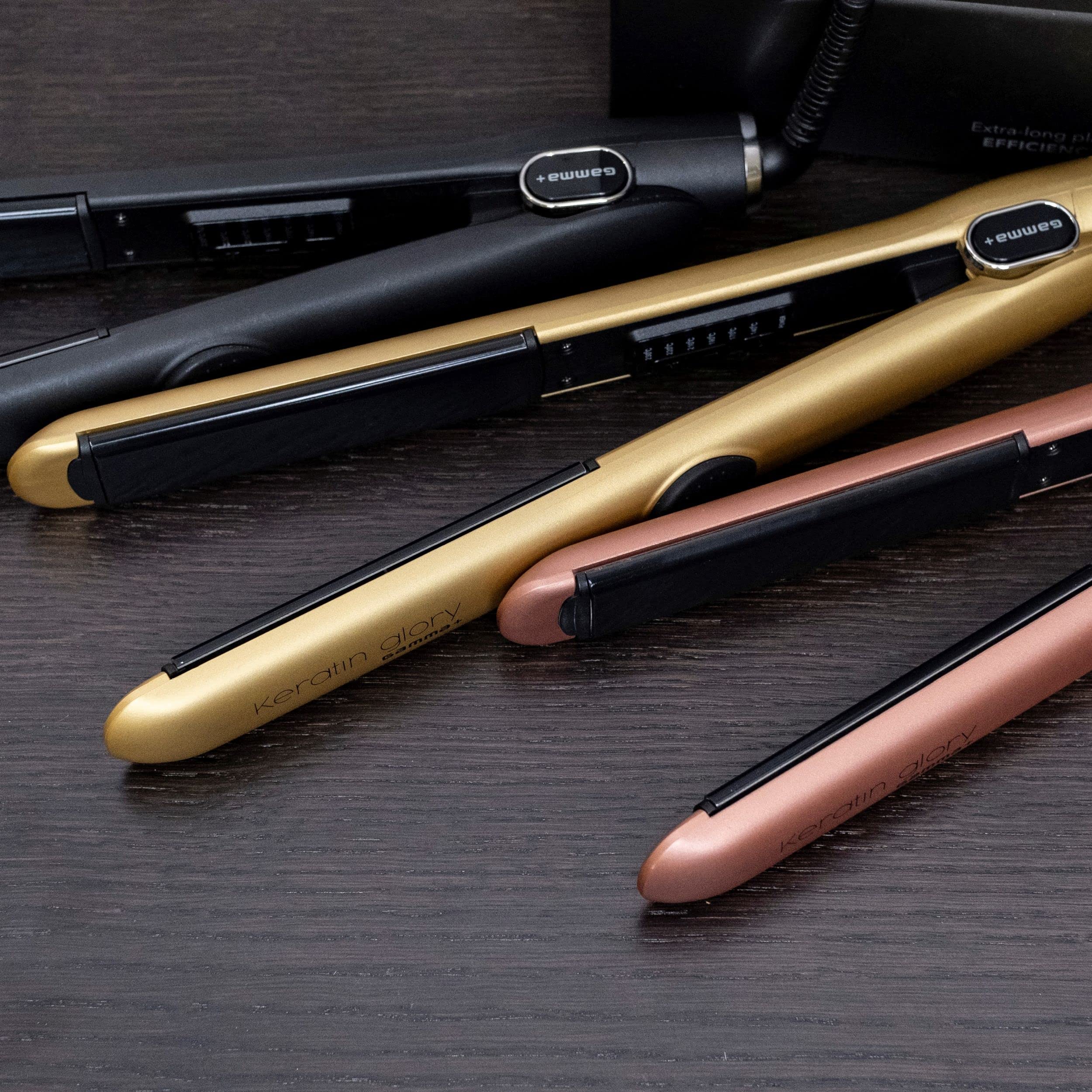 GAMMA+ Professional Hair Straightener Flat Iron - Dual Voltage Ceramic Plates for Smooth & Shiny Hair - Perfect for Home Use, Travel & Salon Styling