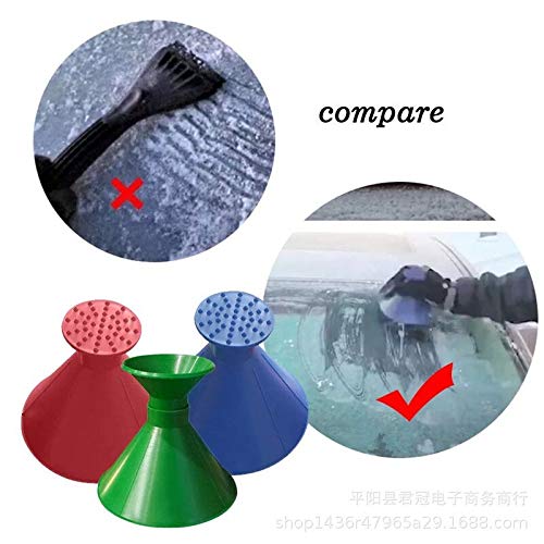 4 Pack Car Windshield Ice Scraper and Snow Brush Set - Heavy Duty Snow Removal Tool with Magic Funnel Design for Winter Car Cleaning - Perfect for Trucks, SUVs, and Sedans in Snowy Conditions