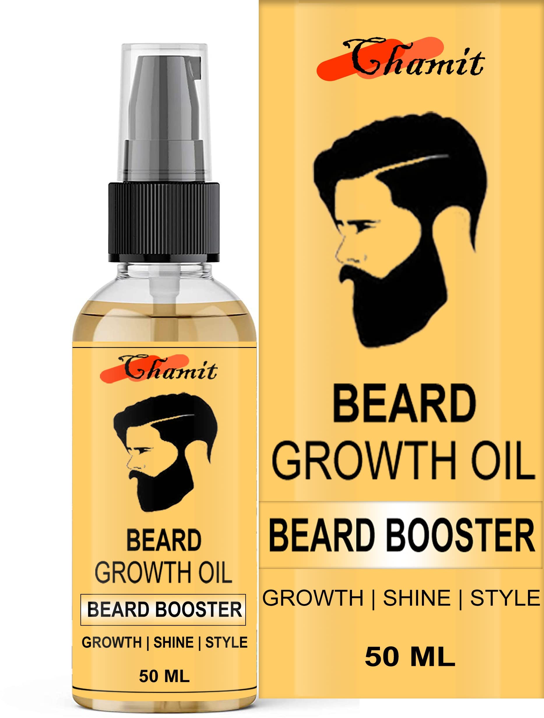 CHAMIT LITE Beard Oil for Men - Natural Lightweight Beard & Mustache Oil with Argan & Jojoba Oils - Daily Moisturizer for Soft, Healthy Facial Hair - Perfect for Grooming, Styling & Beard Care Routine