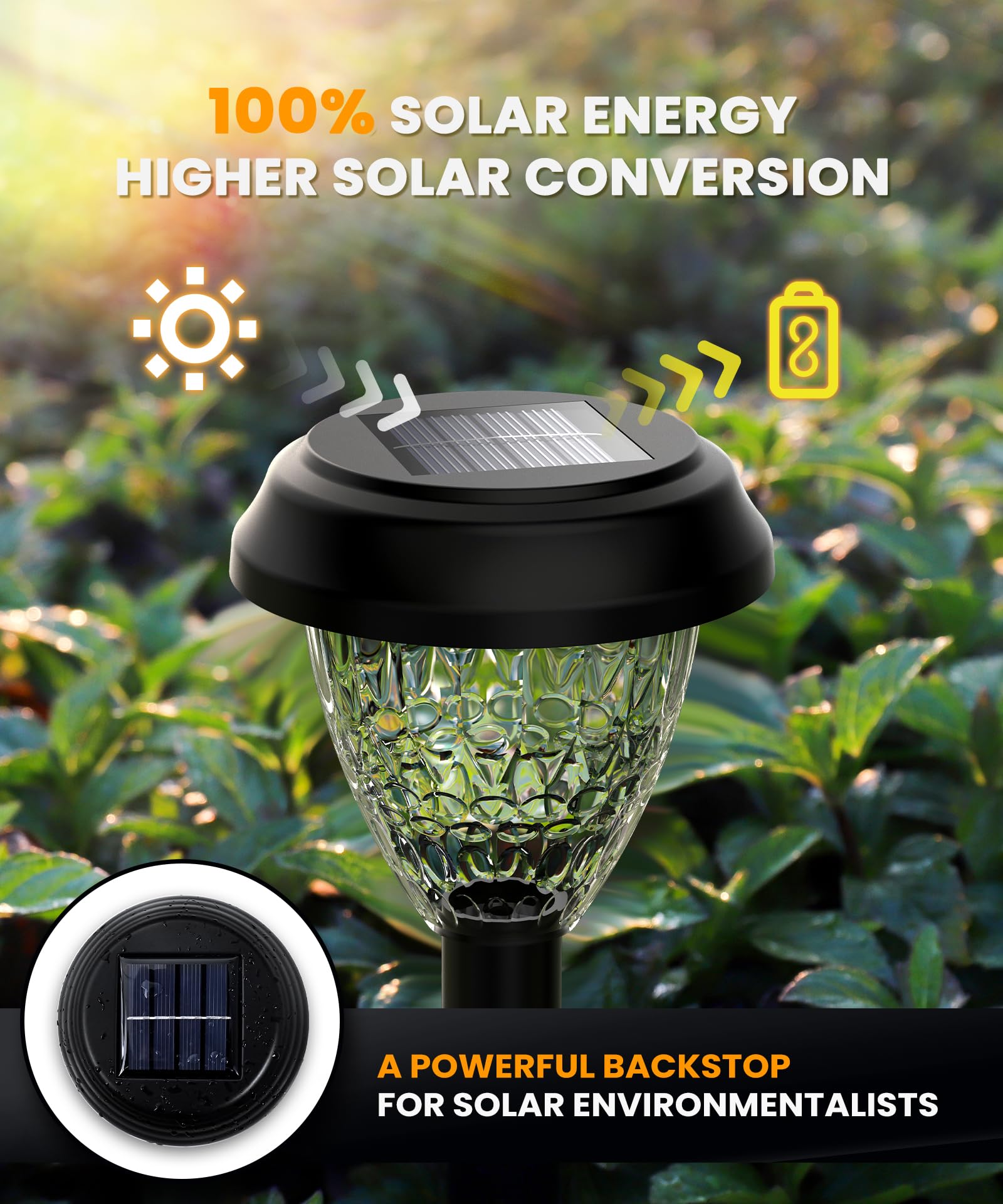 8 Pack Super Bright Solar Lights for Outdoor - Waterproof Solar Pathway Lights with Auto On/Off, 12H Runtime - Perfect for Garden, Yard, and Landscape Lighting (Dusk to Dawn Operation) - Ideal for Walkways, Driveways, and Patio Decor