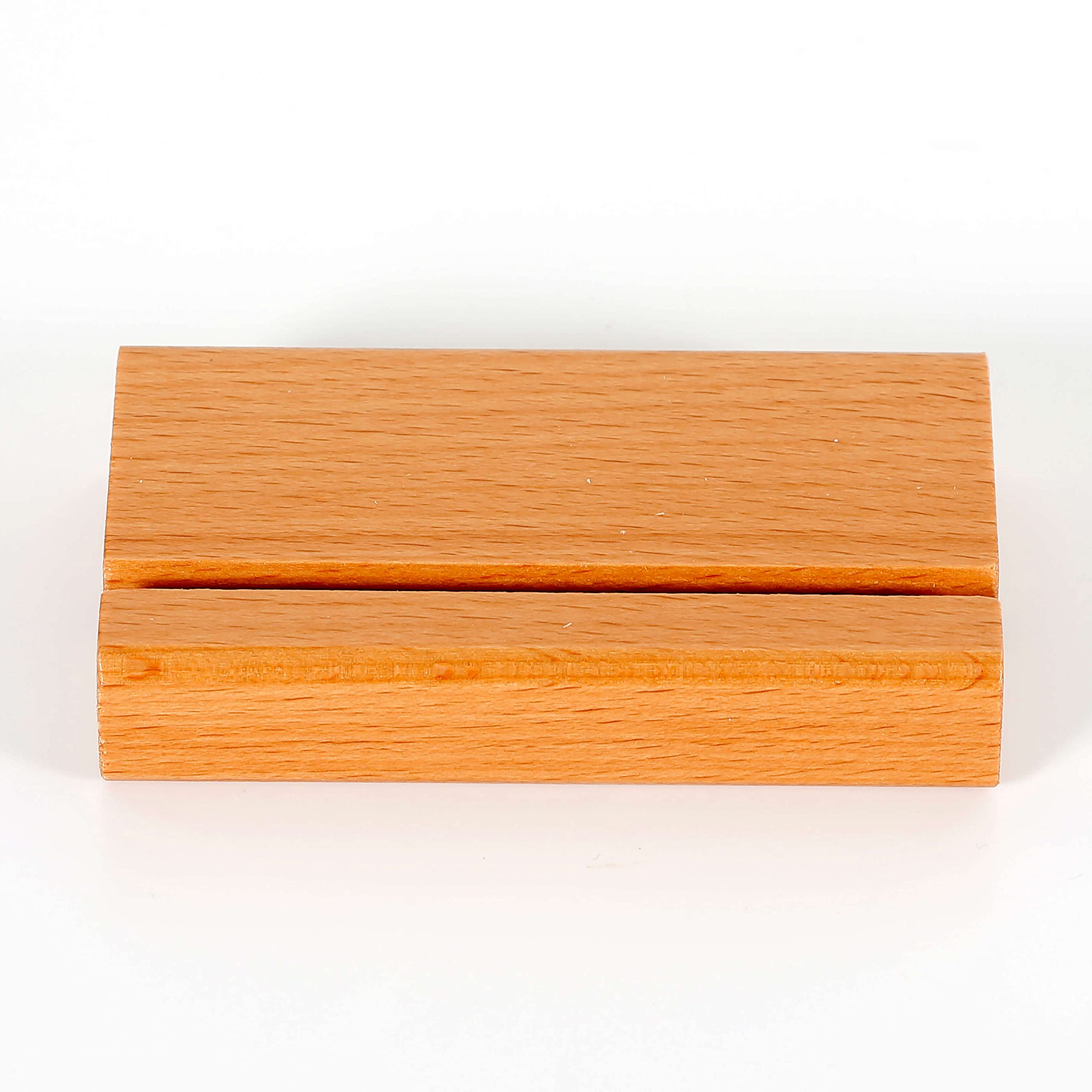 Premium Wooden Business Card Holder - 4.13x2.36 Inch Natural Wood Desktop Organizer for Office, Restaurant & Store - Elegant Tabletop Display Stand for Name Cards, Menus & Signage - Home & Office Decoration Accessories (10 Pack) - Perfect for Professional Desks, Reception Areas & Retail Displays