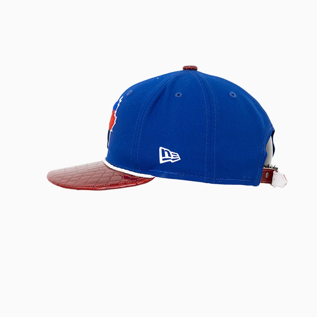 Breyer's Buck 50 Toronto Blue Jays MLB 9Fifty Snapback Hat with Leather Visor - Official Baseball Cap for Fans, Games & Outdoor Activities