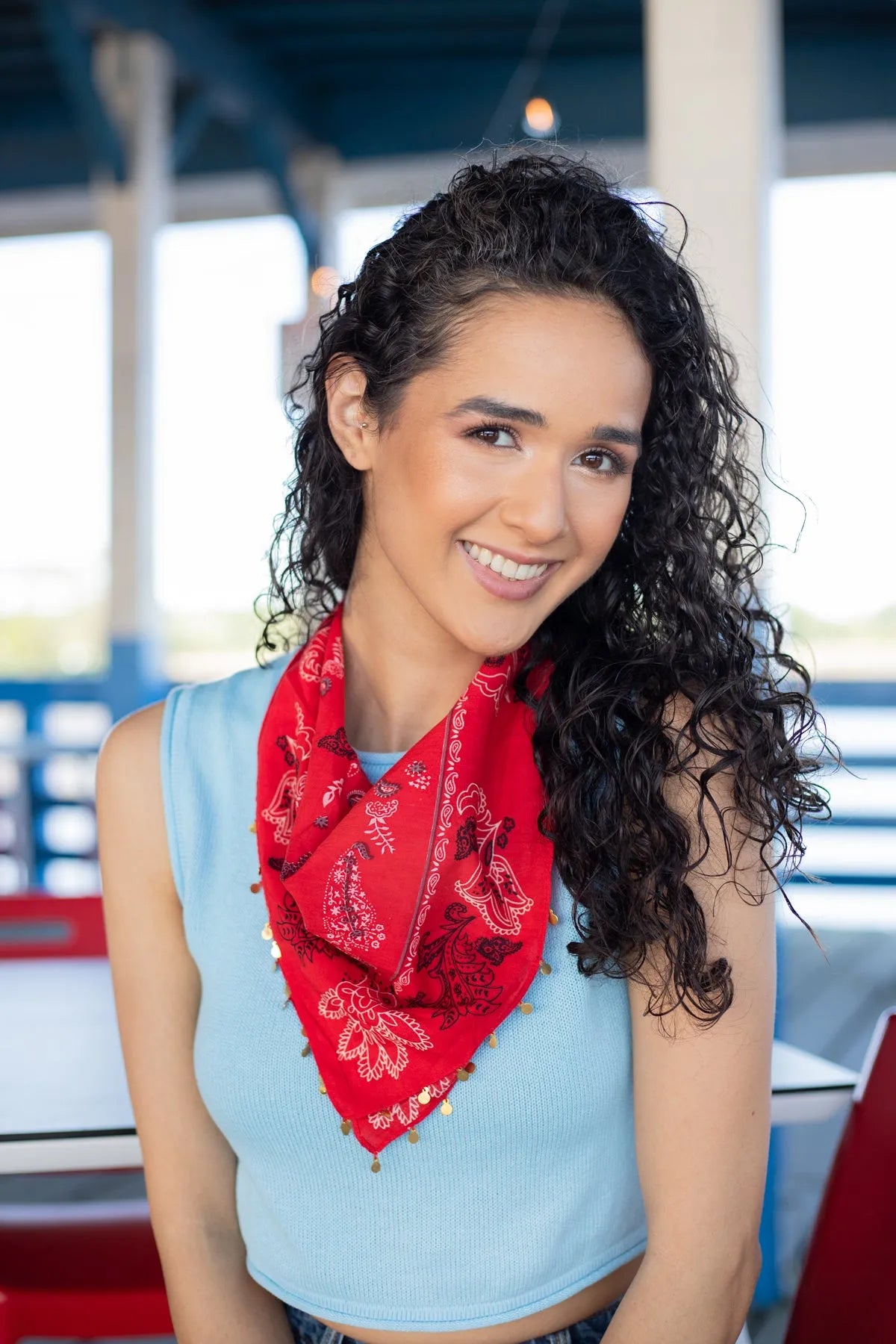 Stylish Paisley Print Bandana for Women & Men - Fashionable Cotton Scarf for Outdoor, Music Festivals & Everyday Use