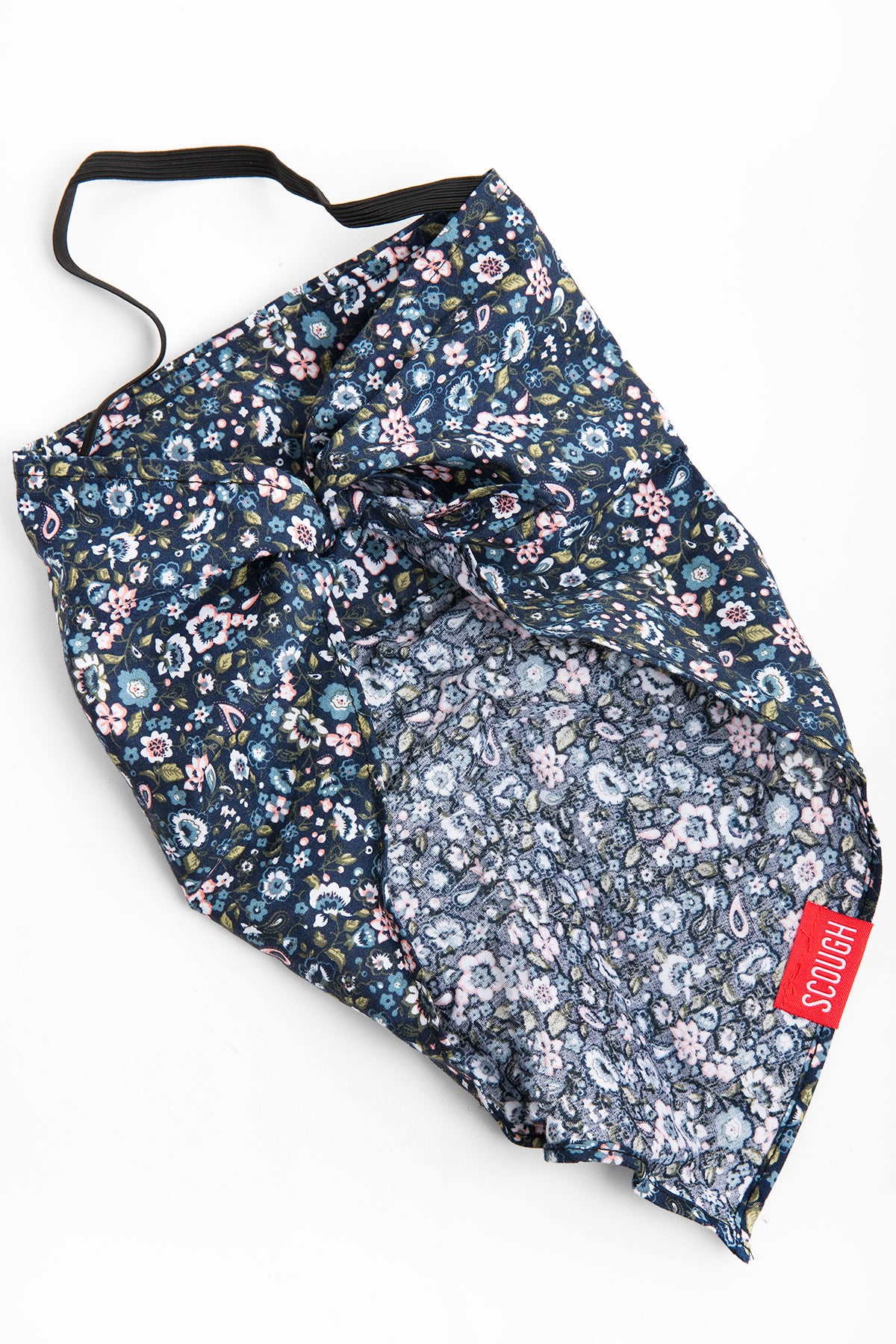 Floral Navy Bandana - Stylish Cotton Bandana for Women & Men - Perfect for Fashion Accessories, Headbands, Hair Ties, and Outdoor Activities