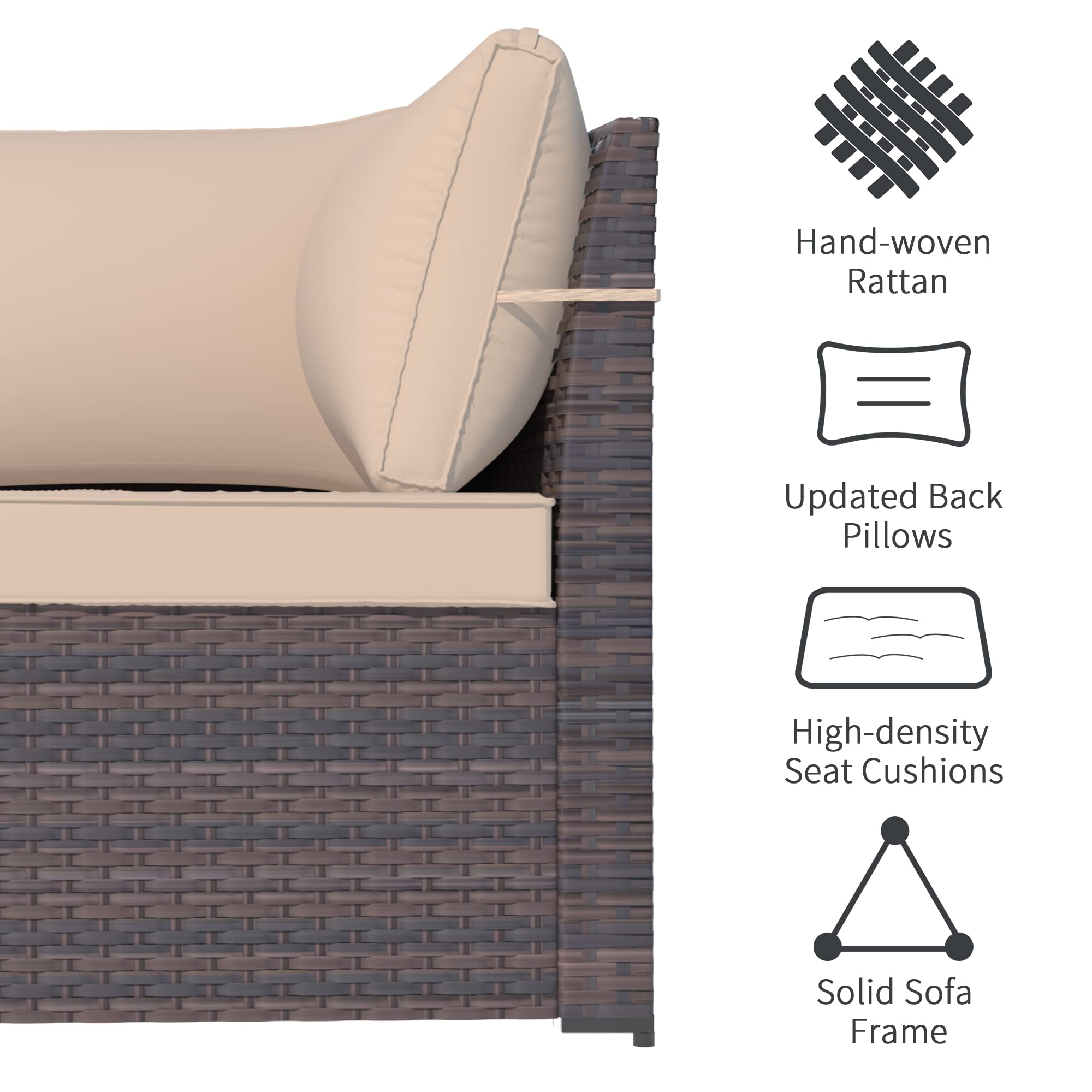 13-Piece Outdoor Patio Furniture Set with 43