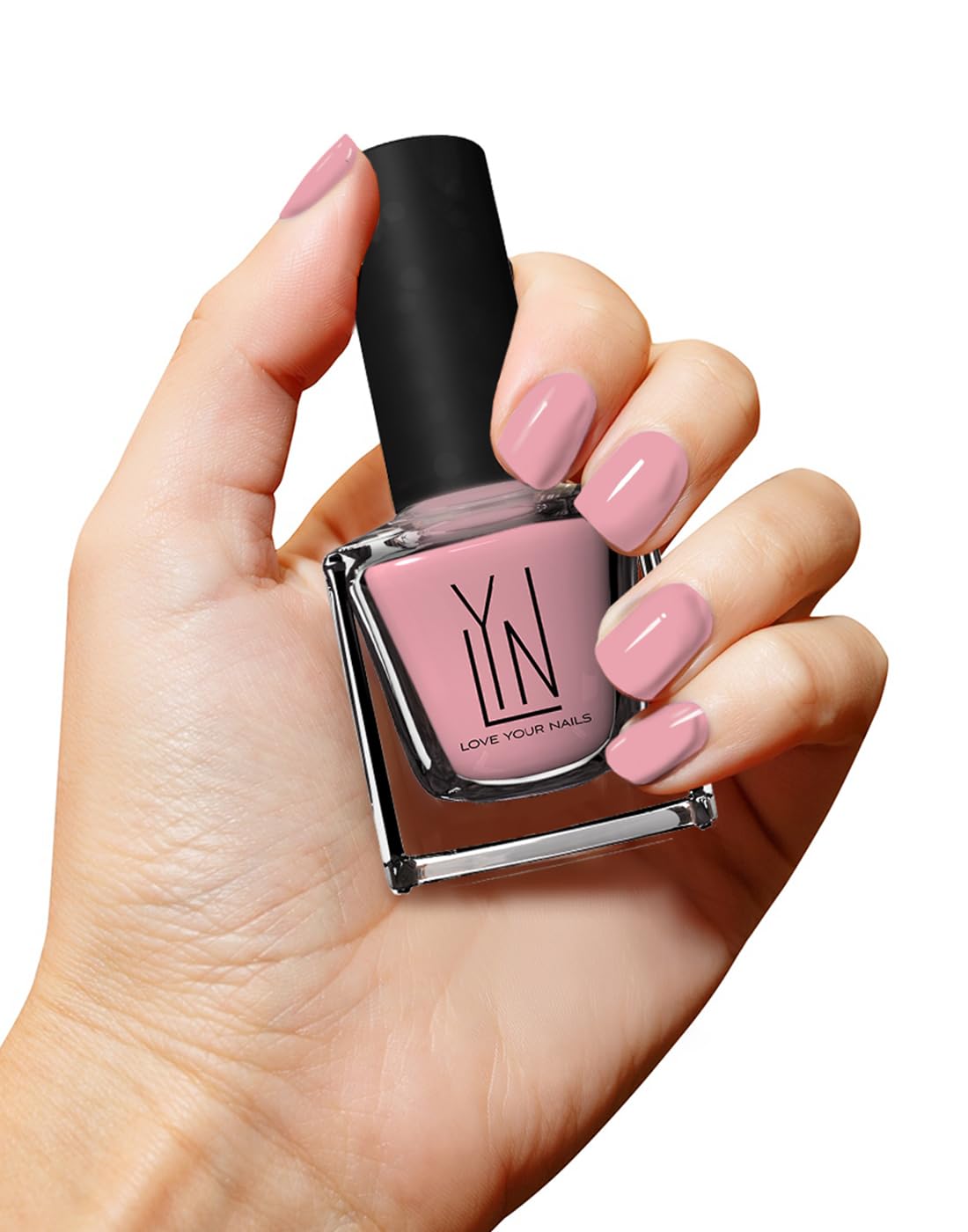 LYN Live Your Now Long Lasting Liquid Nail Polish - Vegan, Toxin-Free, Quick Dry Formula in This Little Pinkie (Pink) - 12ml (Pack of 1) for Salon-Quality Manicures at Home or Professional Nail Art