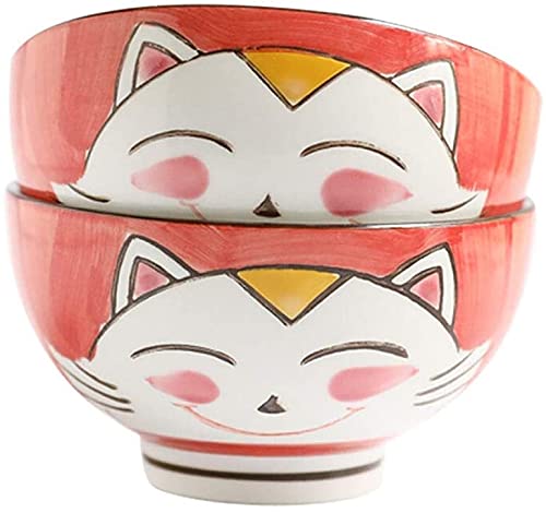 ZPTECH 4.5 Inch Ceramic Rice Bowls Set of 2 - Durable Dinner Bowls for Kids & Adults, Perfect for Rice, Salad, Soup & Everyday Meals - Household Tableware (Color: White) - Ideal for Family Dining, Restaurants & Meal Prep